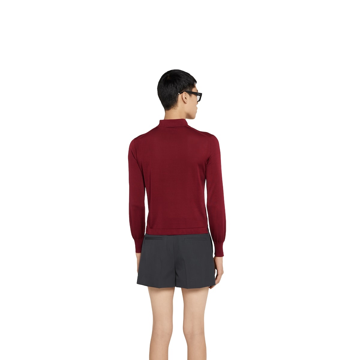 Fine silk polo top - 4