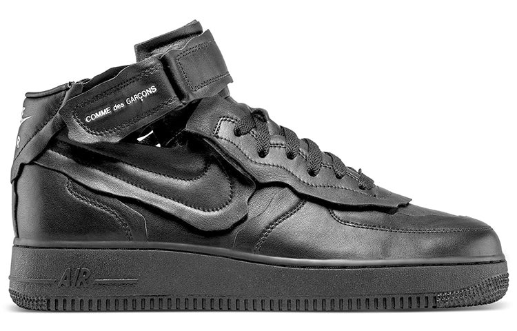 Nike COMME des GARCONS x Air Force 1 Mid 'Triple Black' DC3601-001 - 3