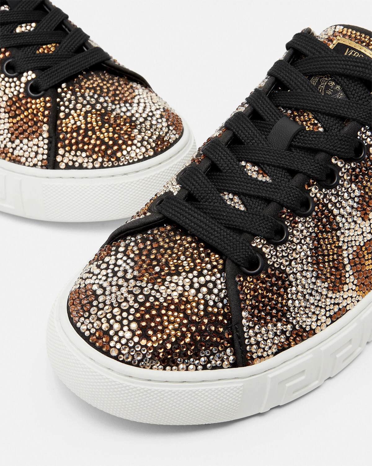 Crystal Leopard Greca Sneakers - 5