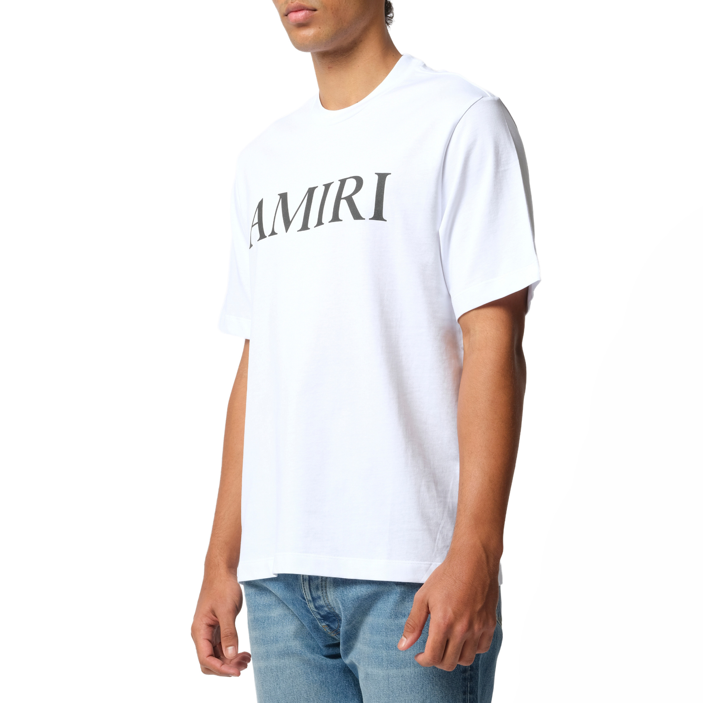 Amiri Core Logo T-Shirt in White/Black - 5