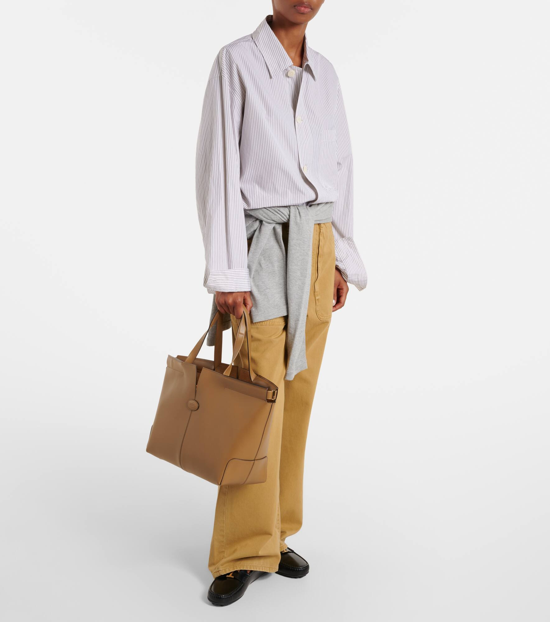 Dbm Large leather tote bag - 5
