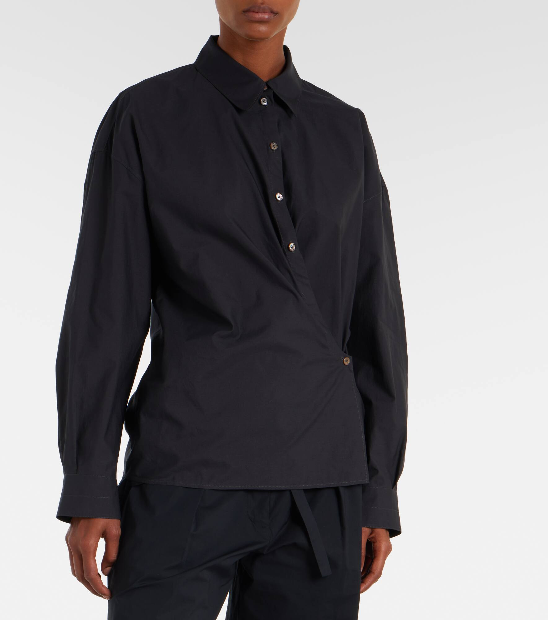 Twisted cotton and silk shirt - 6