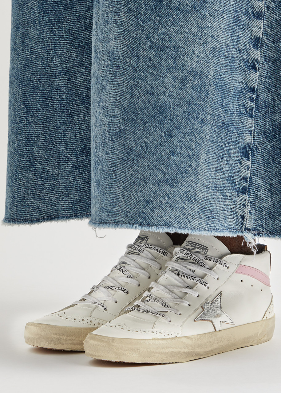 Mid Star distressed leather sneakers - 5