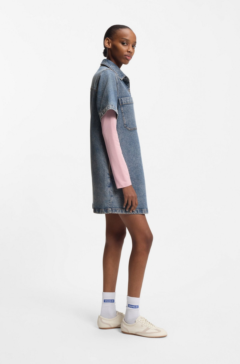 A-LINE DRESS IN COMFORT-STRETCH DENIM 2