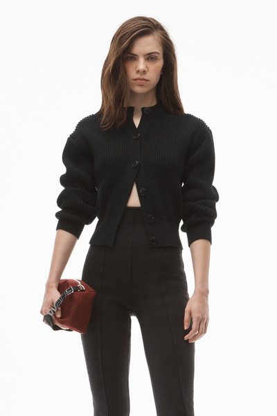 Alexander Wang CREWNECK CARDIGAN IN COTTON CHAINETTE outlook