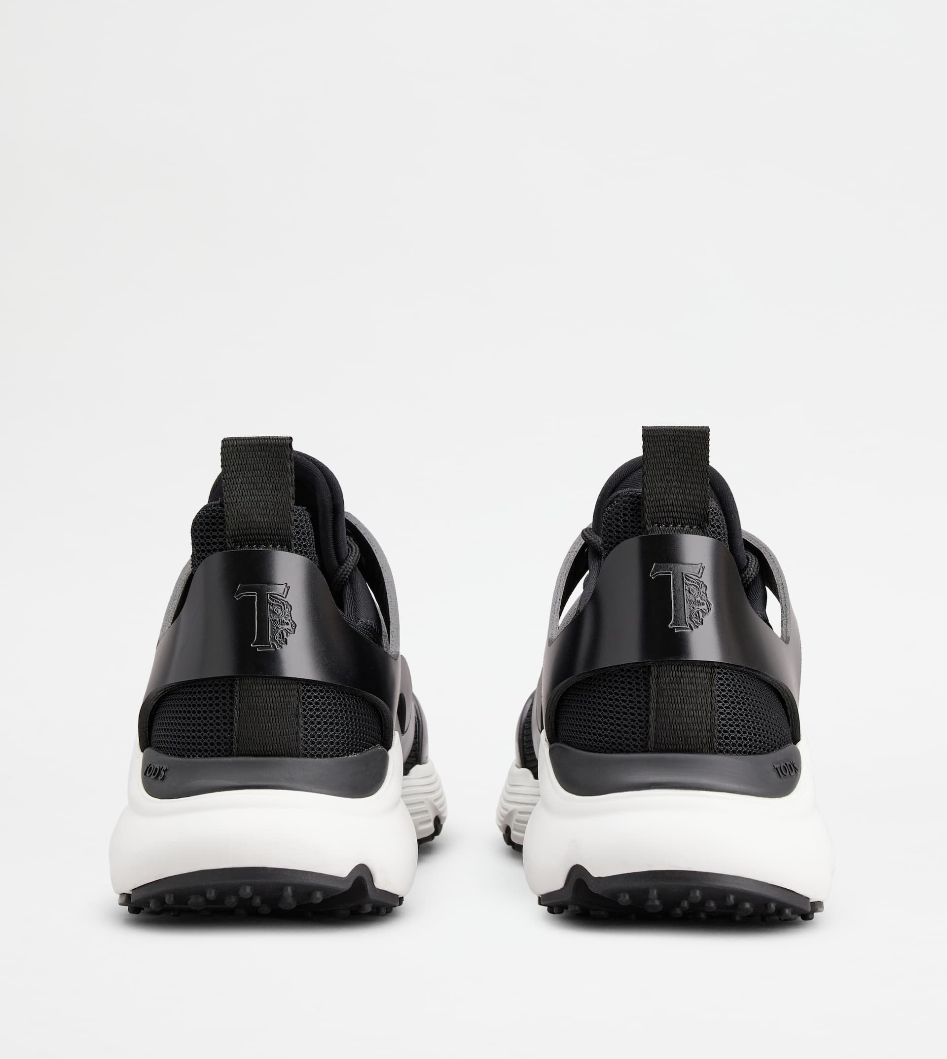 KATE SNEAKERS IN LEATHER AND TECHNICAL FABRIC - BLACK - 3