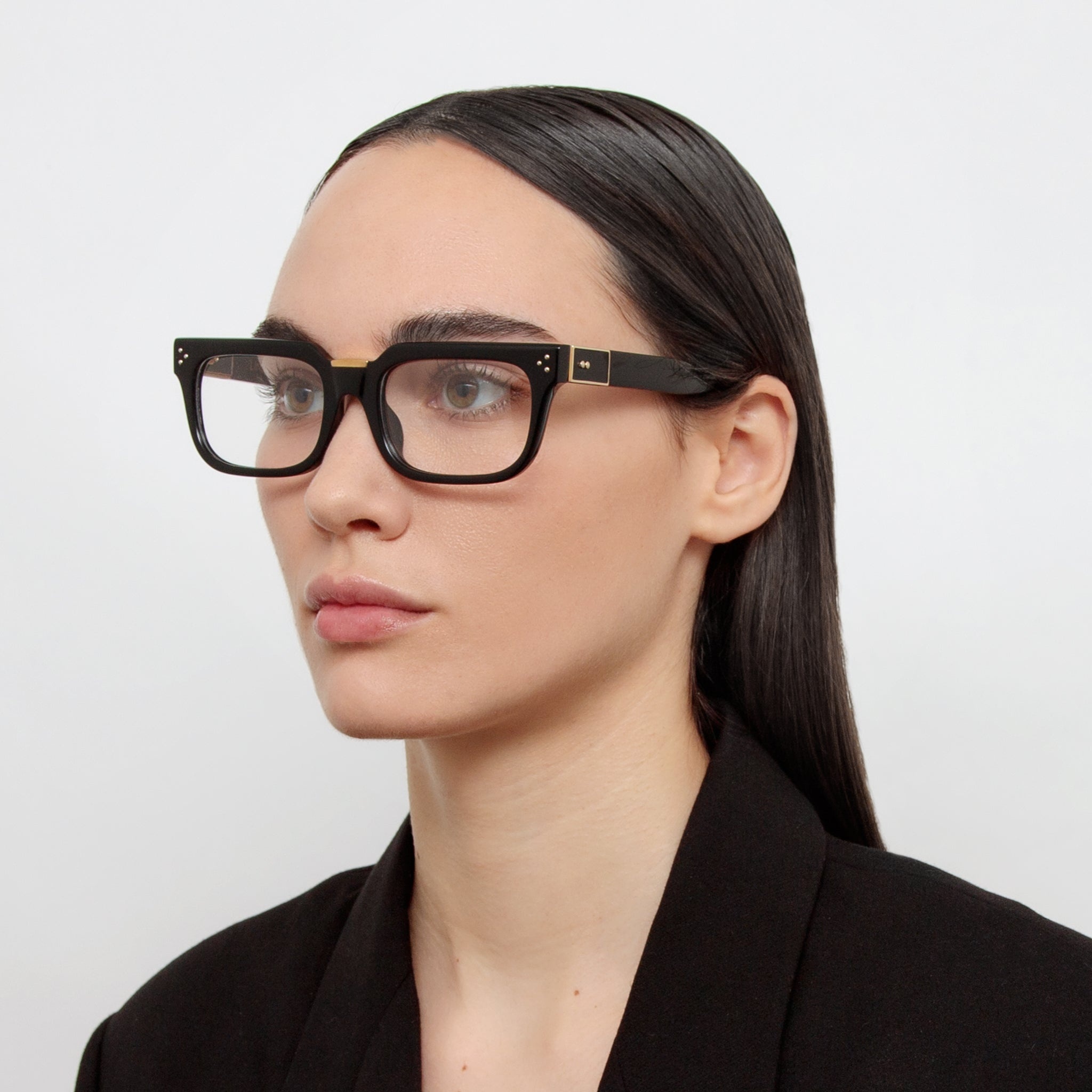 YOAN ANGULAR OPTICAL FRAME IN BLACK - 2