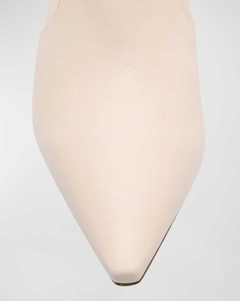 Naomi Stretch Leather Ankle Booties 6