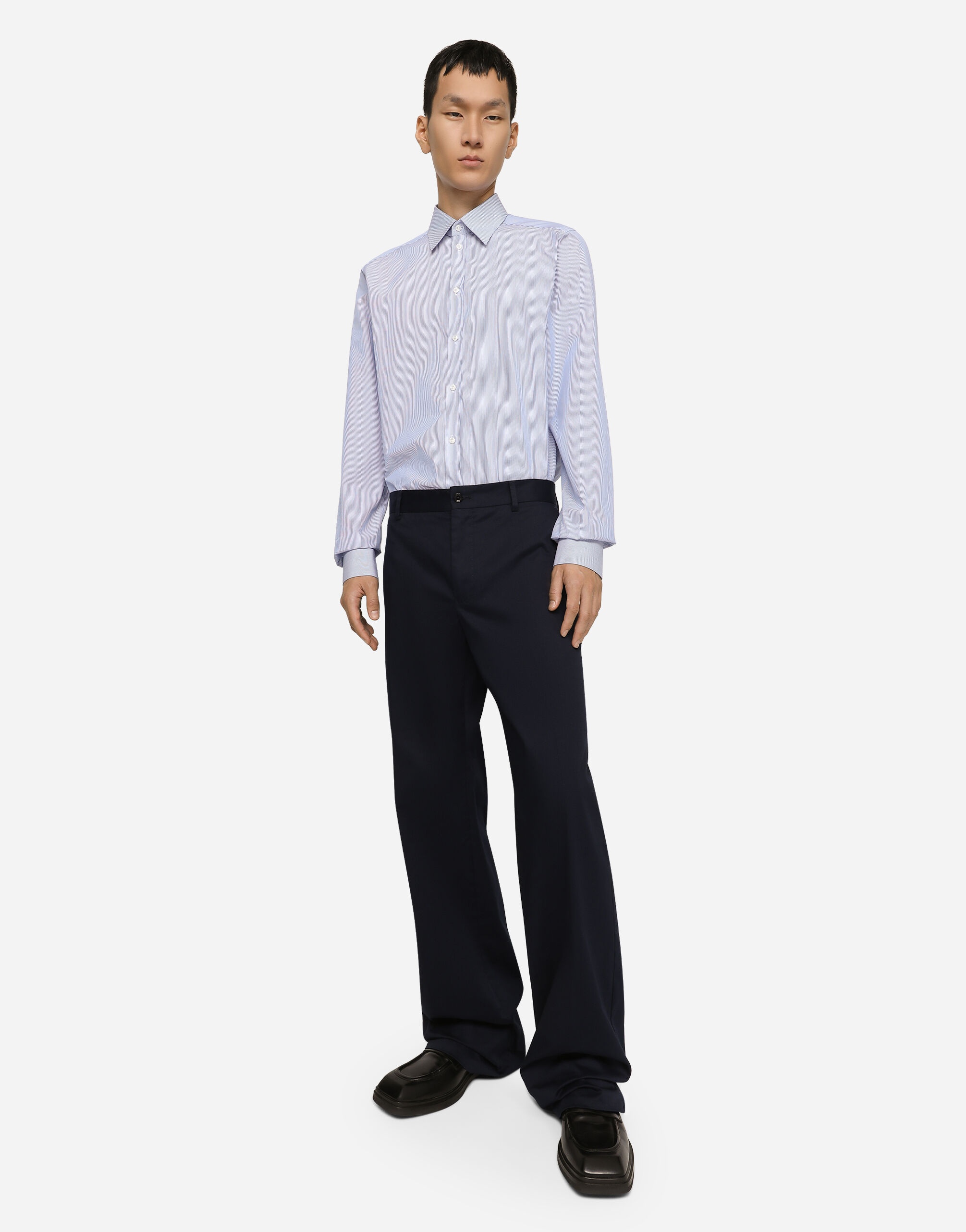 Striped cotton Martini-fit shirt - 5