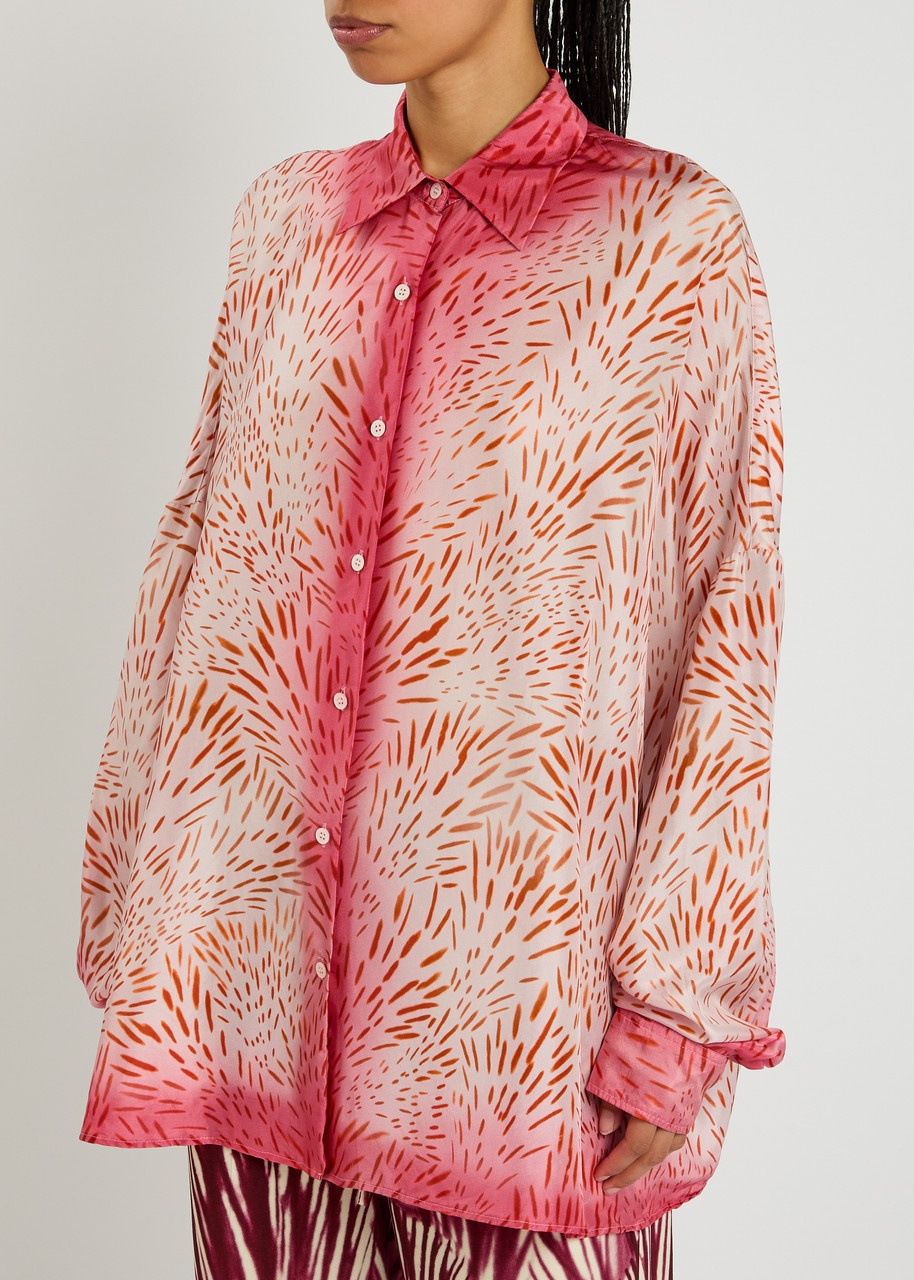 Dries Van Noten Casia Printed Silk Shirt - 2