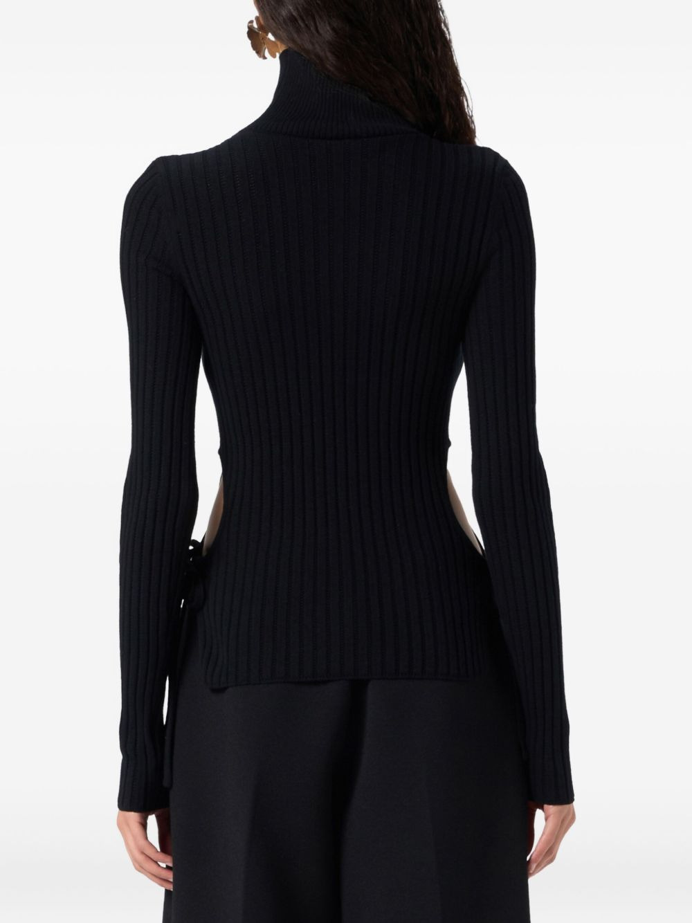 turtleneck cut-out top - 5