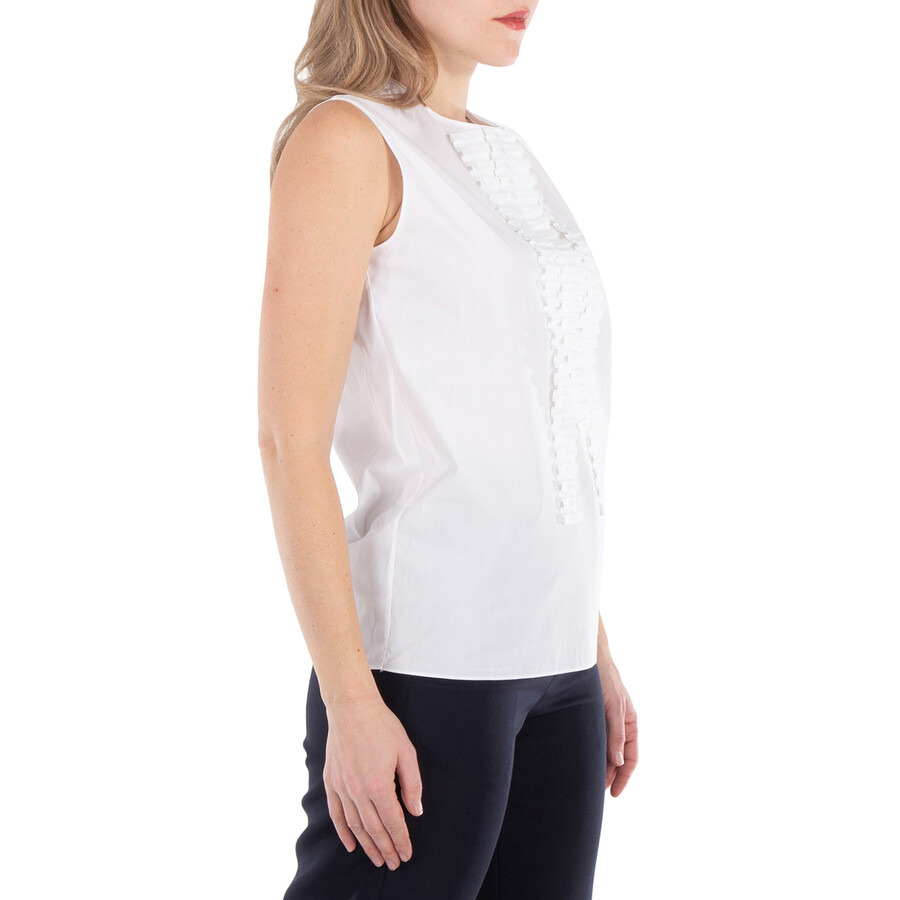 Marni Pleated Detailing Poplin Sleeveless Top - 4