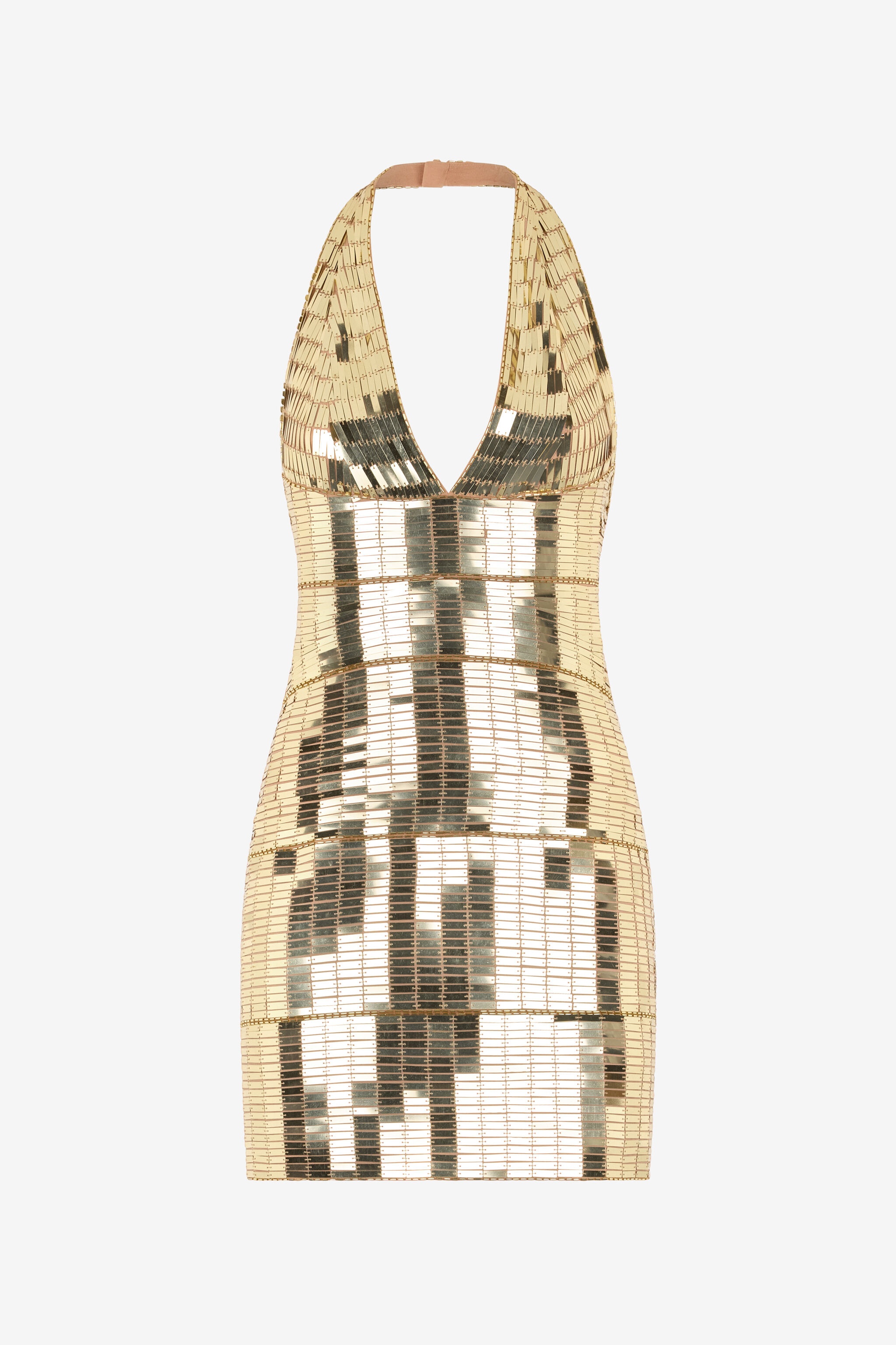 Mini Dress With Gold Appliqués - 1