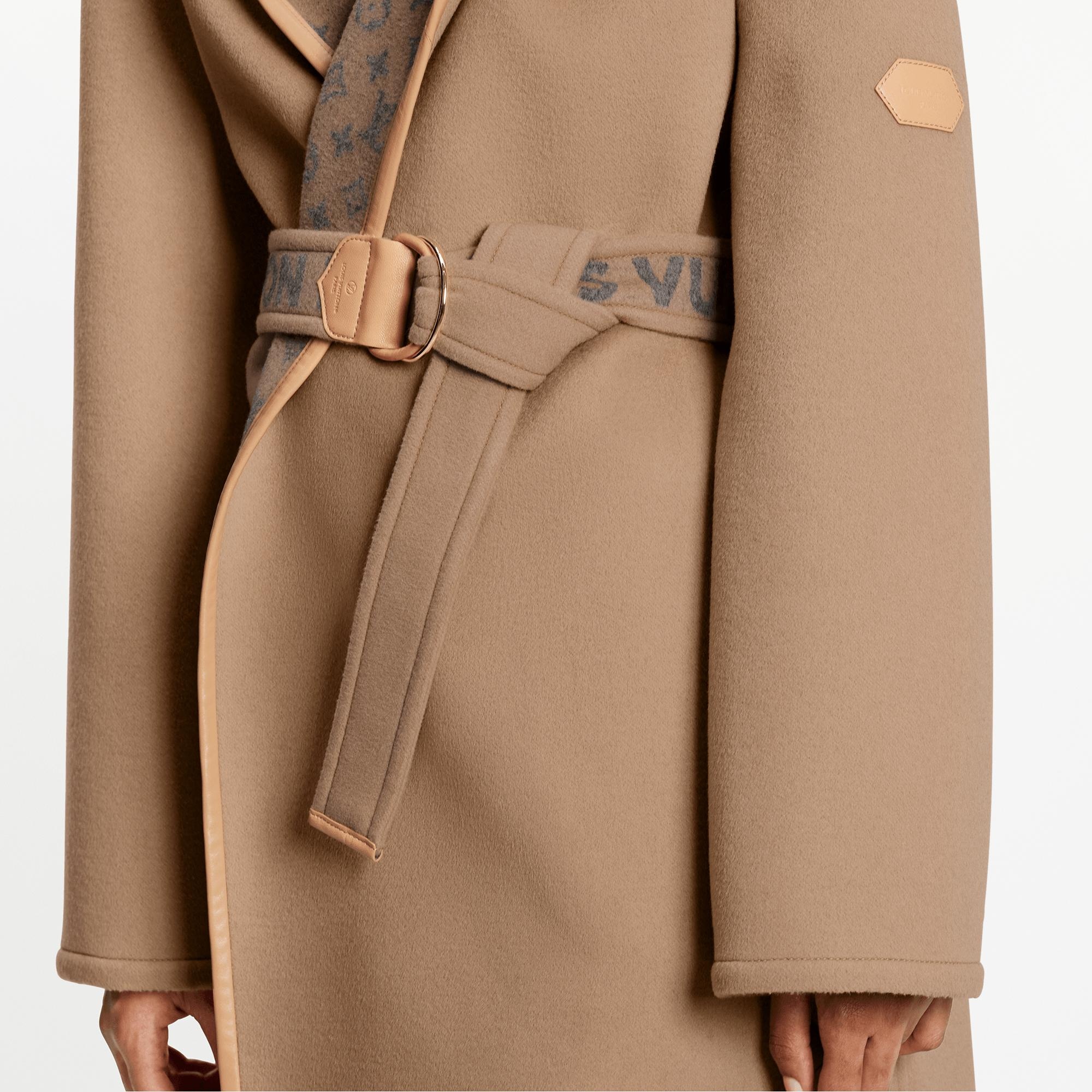 Belted Hooded Wrap Coat - 4