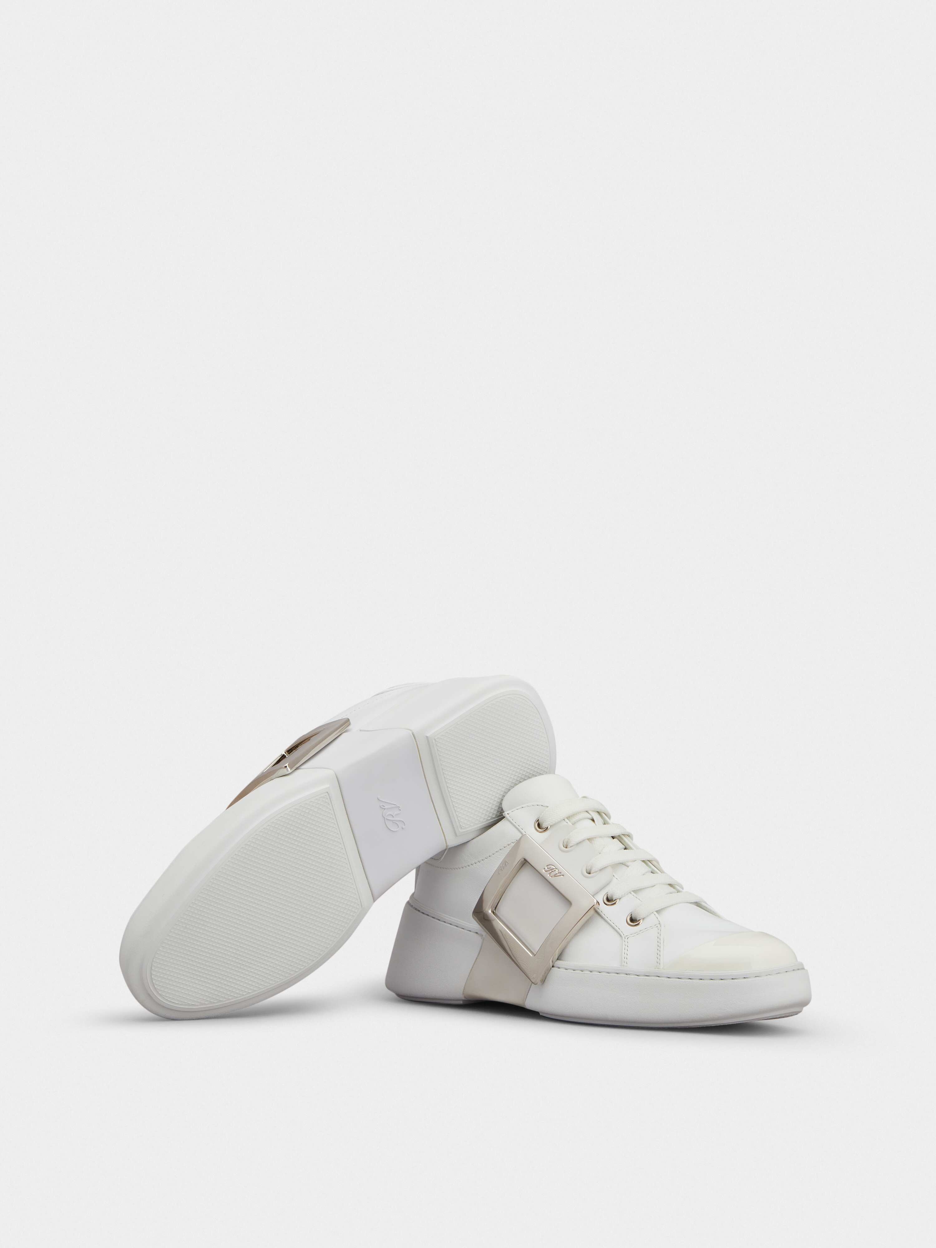 Viv' Skate Metal Buckle Sneakers in Soft Leather - 6