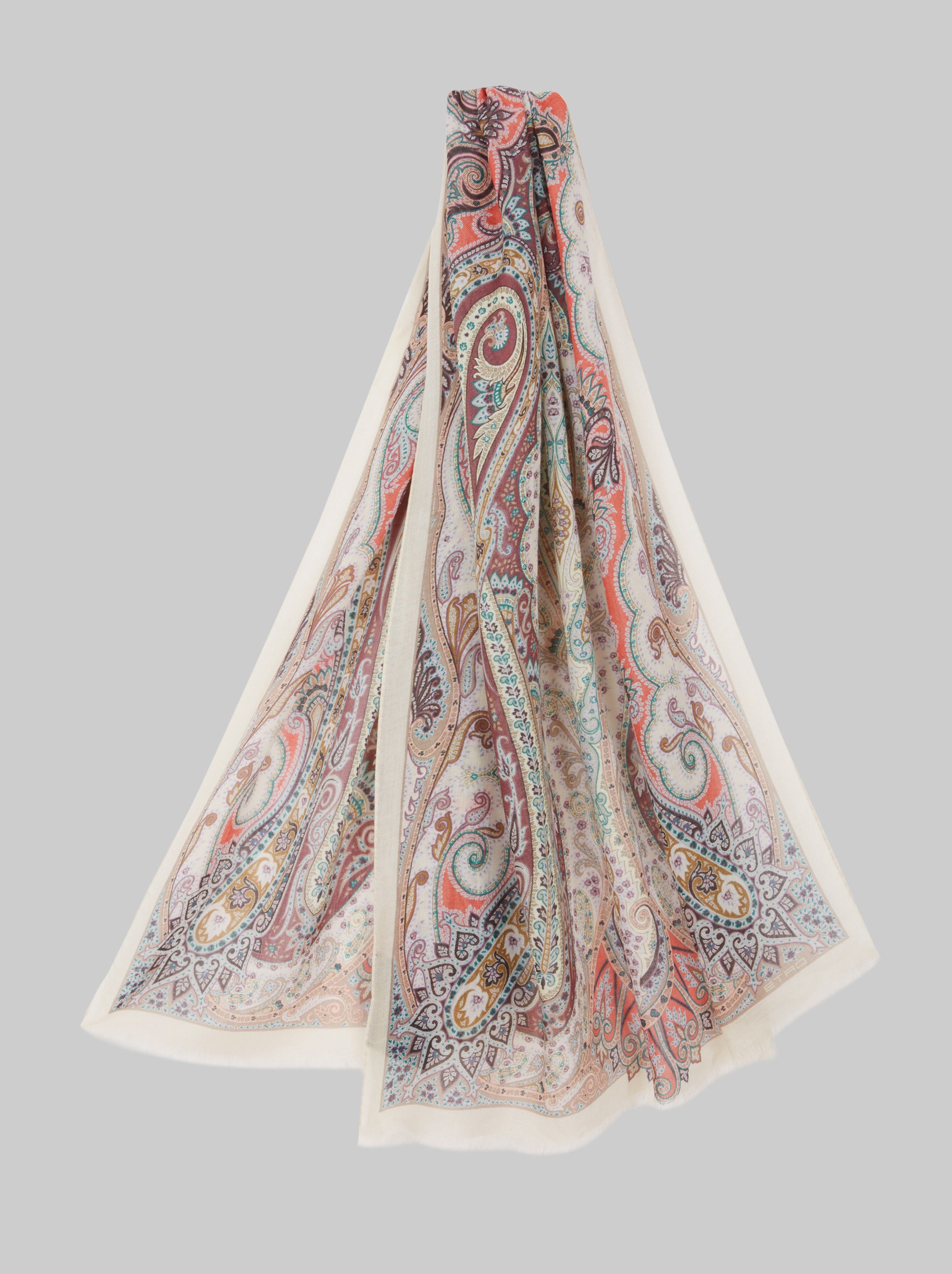 PAISLEY CASHMERE SCARF - 1