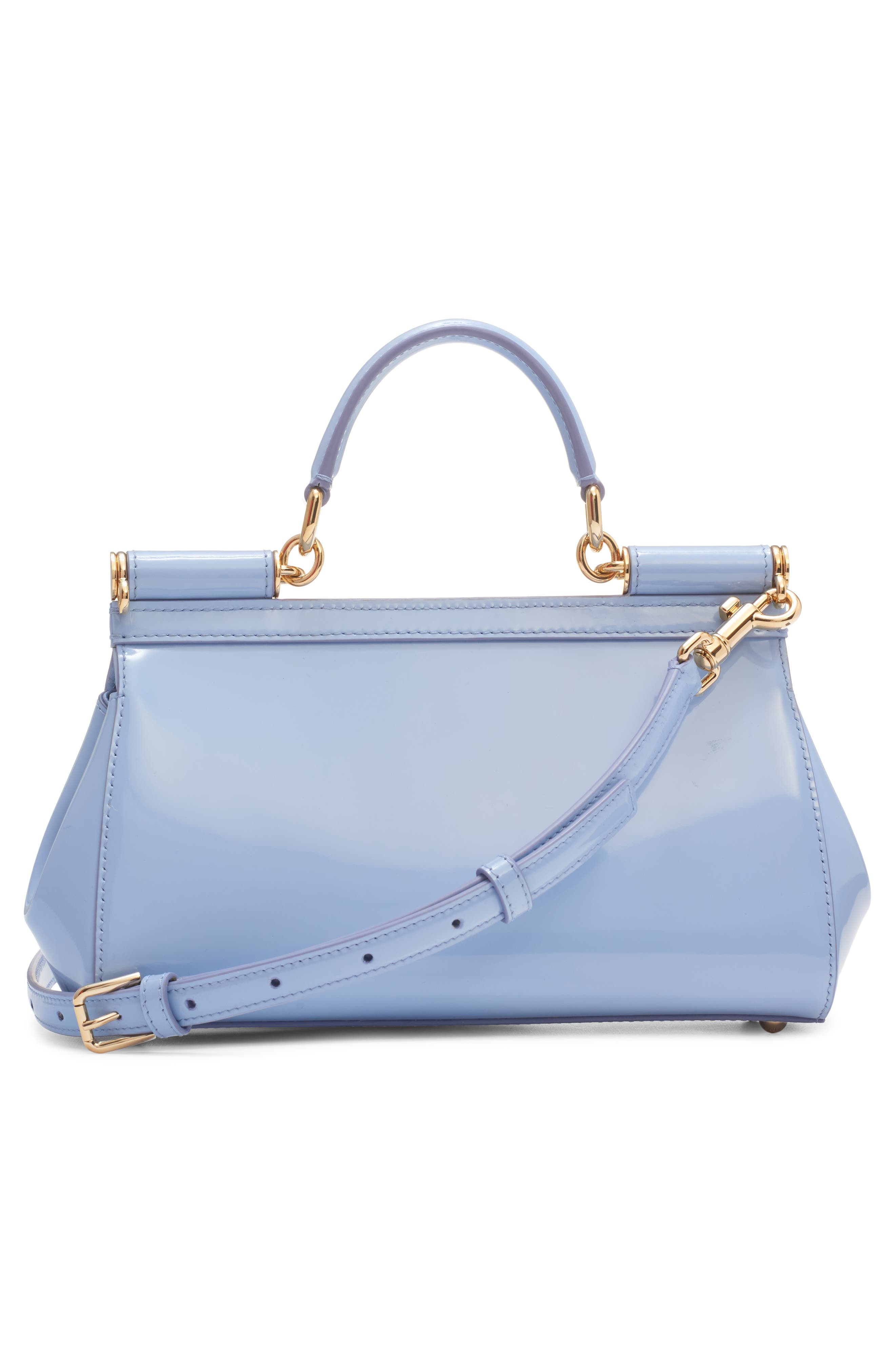 Dolce&Gabbana Medium Sicily East/West Patent Leather Satchel in 80789 Carta Zucchero 6 at Nordstrom - 2