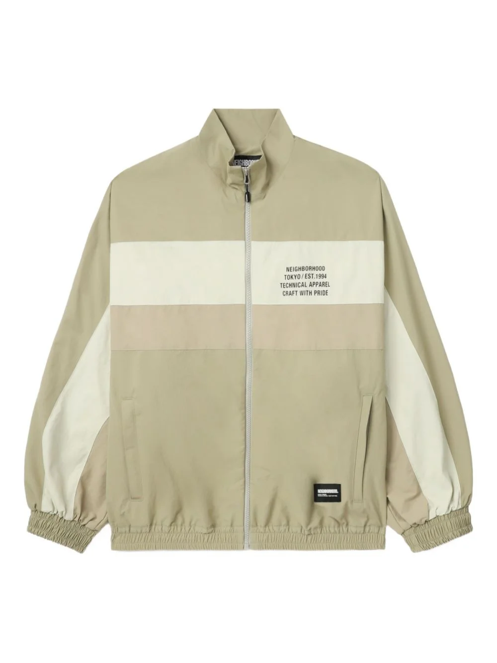 panelled zip-up jacket - 1