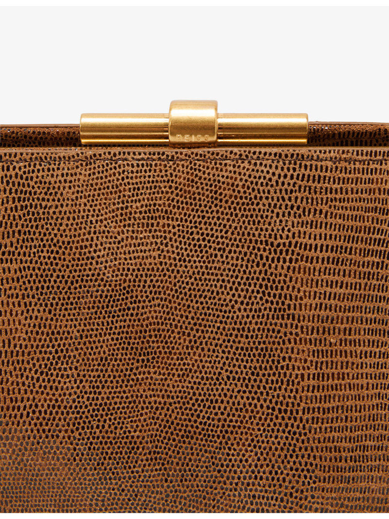 Bethany Lizard-Effect Suede Clutch Bag 4