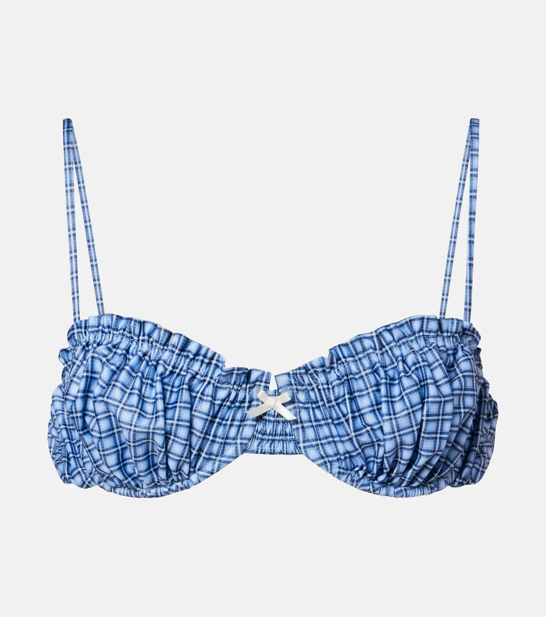 Moana checked bikini top - 1