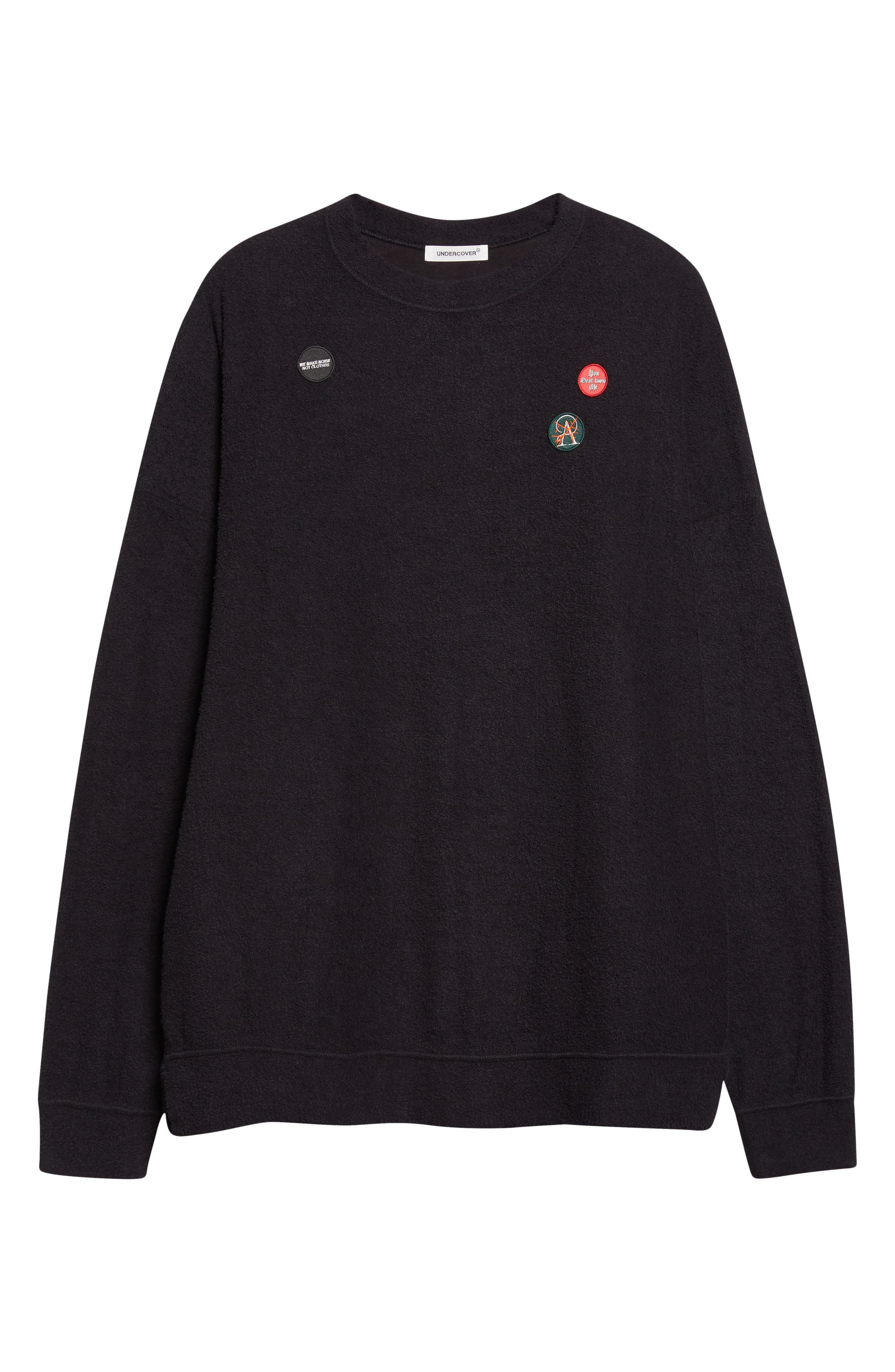Undercover Embroidered Patch Sweatshirt in Black at Nordstrom - 5