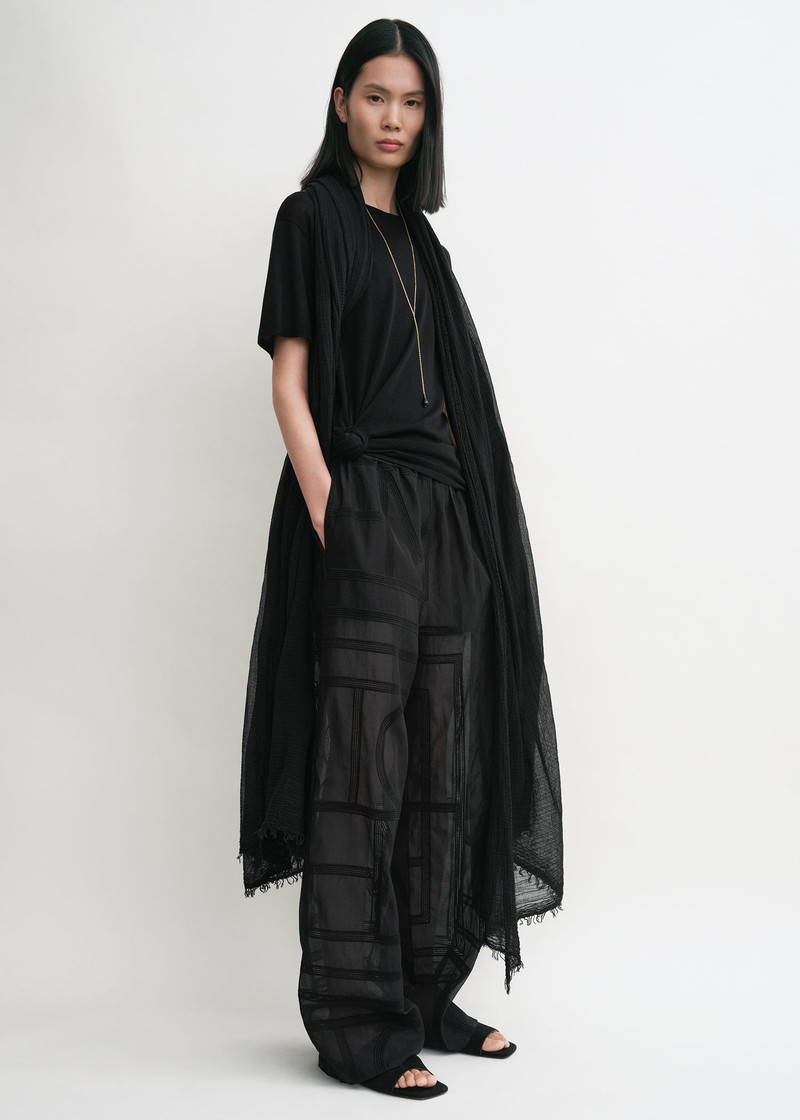 Monogram crochet pj bottoms black 3