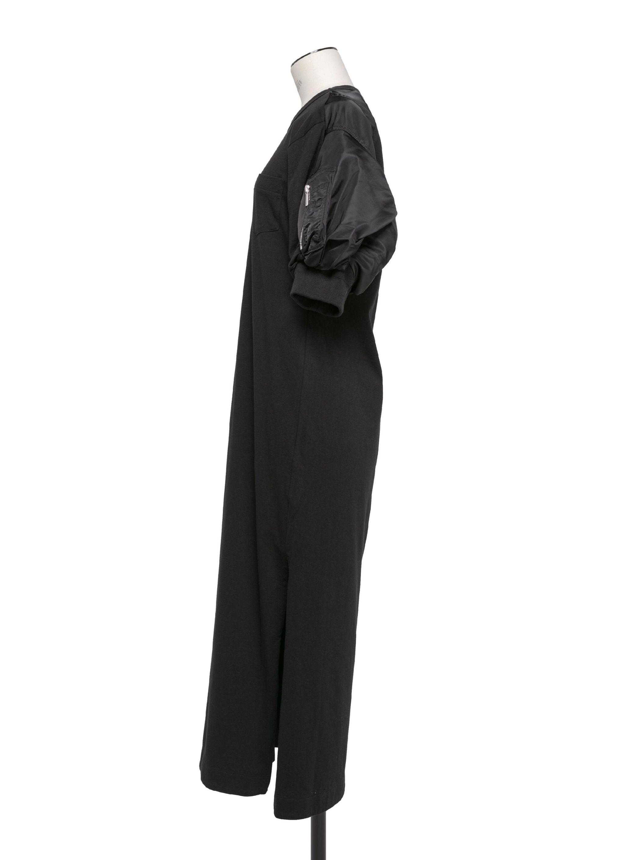 Nylon Twill x Cotton Jersey Dress - 2