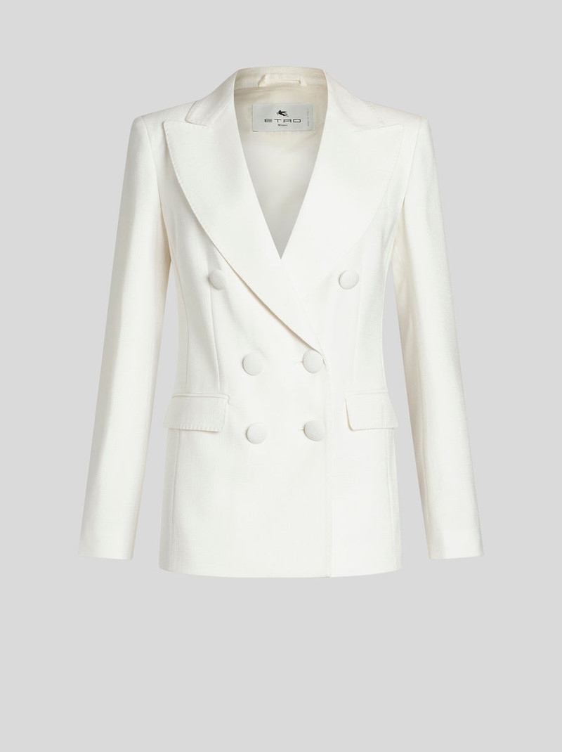 DOUBLE-BREASTED JACKET IN SHOT FABRIC 1