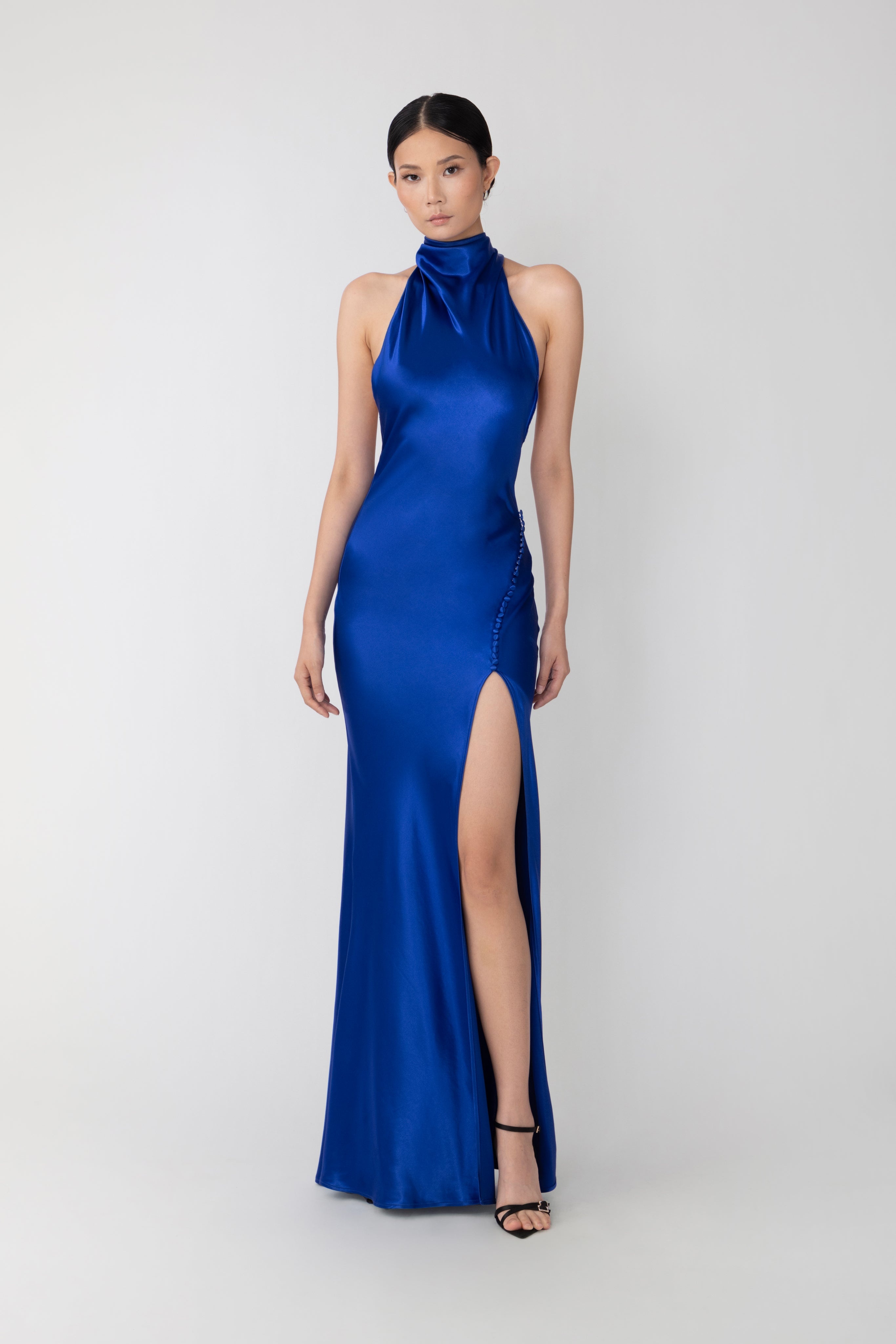 PENELOPE BACKLESS SATIN GOWN - 2