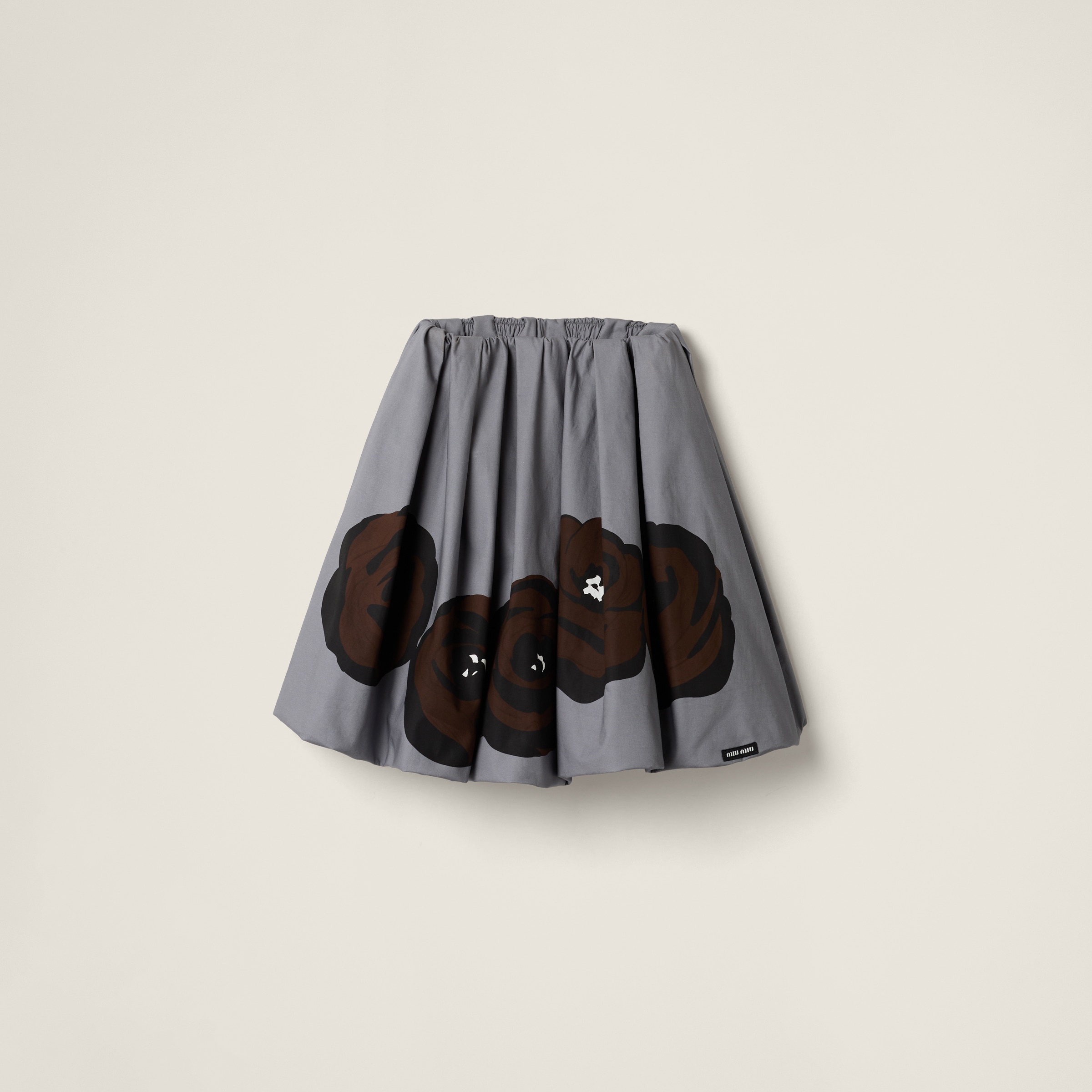 Poplin and jersey skirt - 1