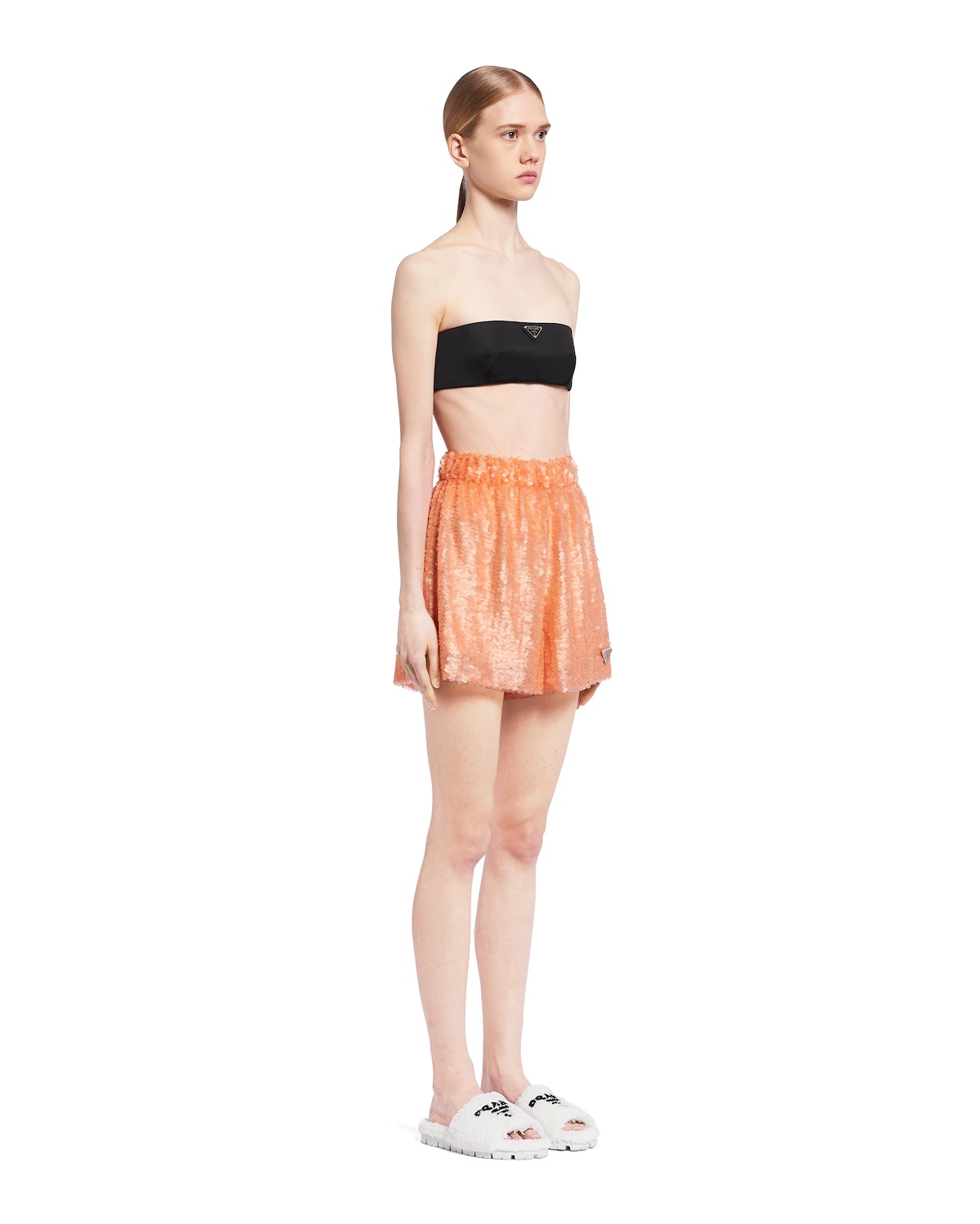 Sequin-embroidered chiffon shorts - 3