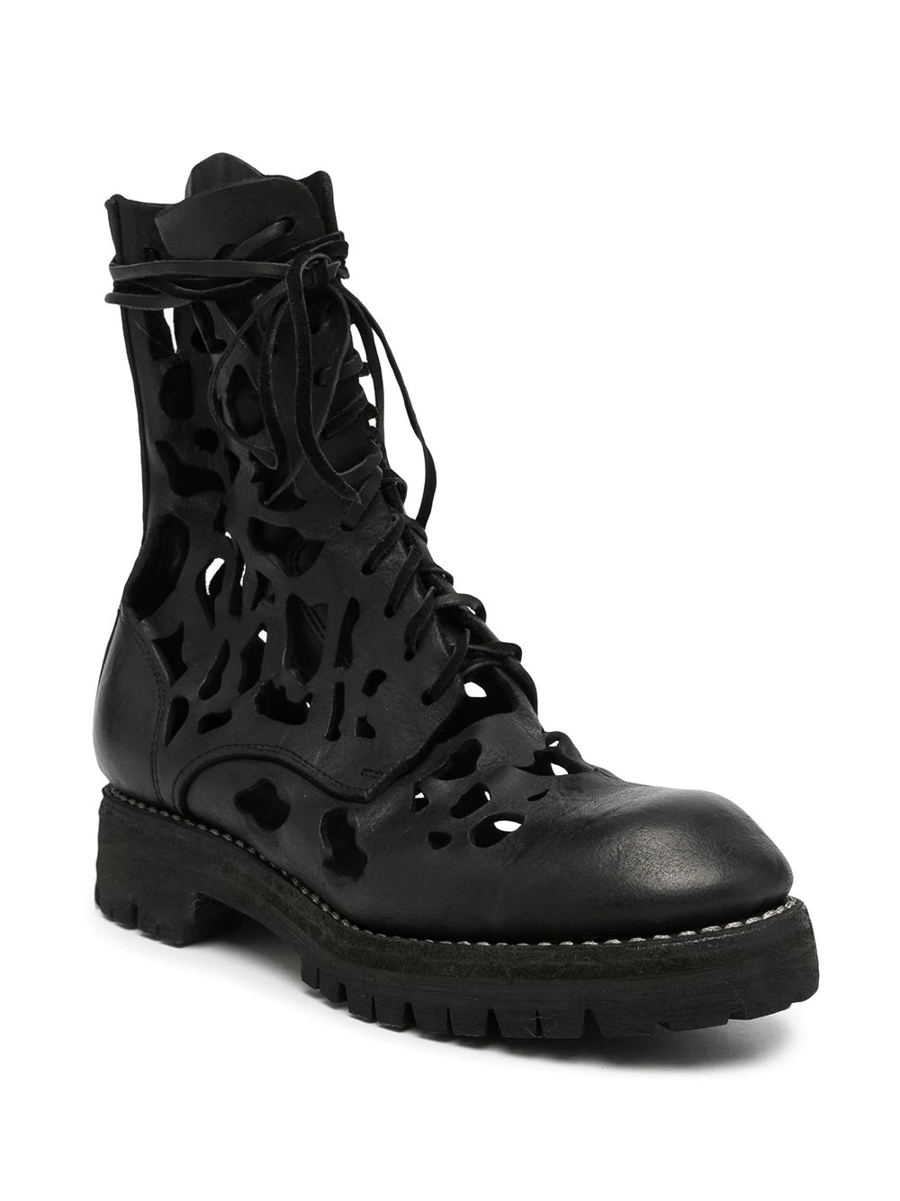 cut-out lace-up boots - 2