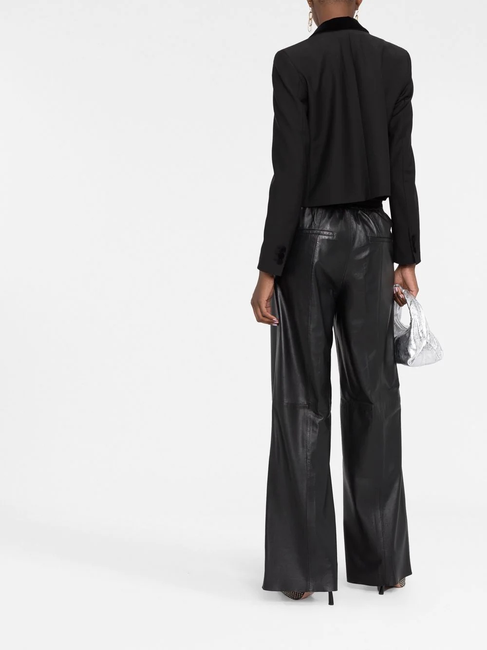rhinestone cropped blazer - 4