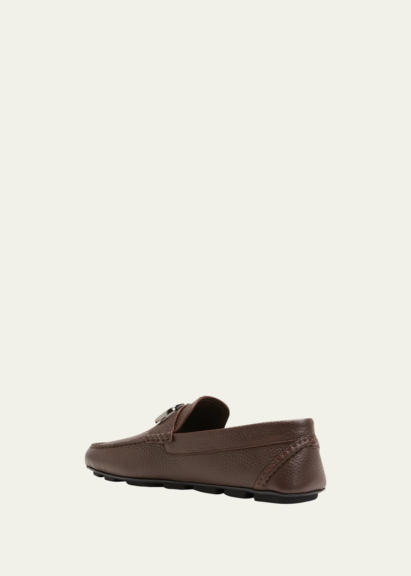 Men's V-Logo Leather Drivers - 2