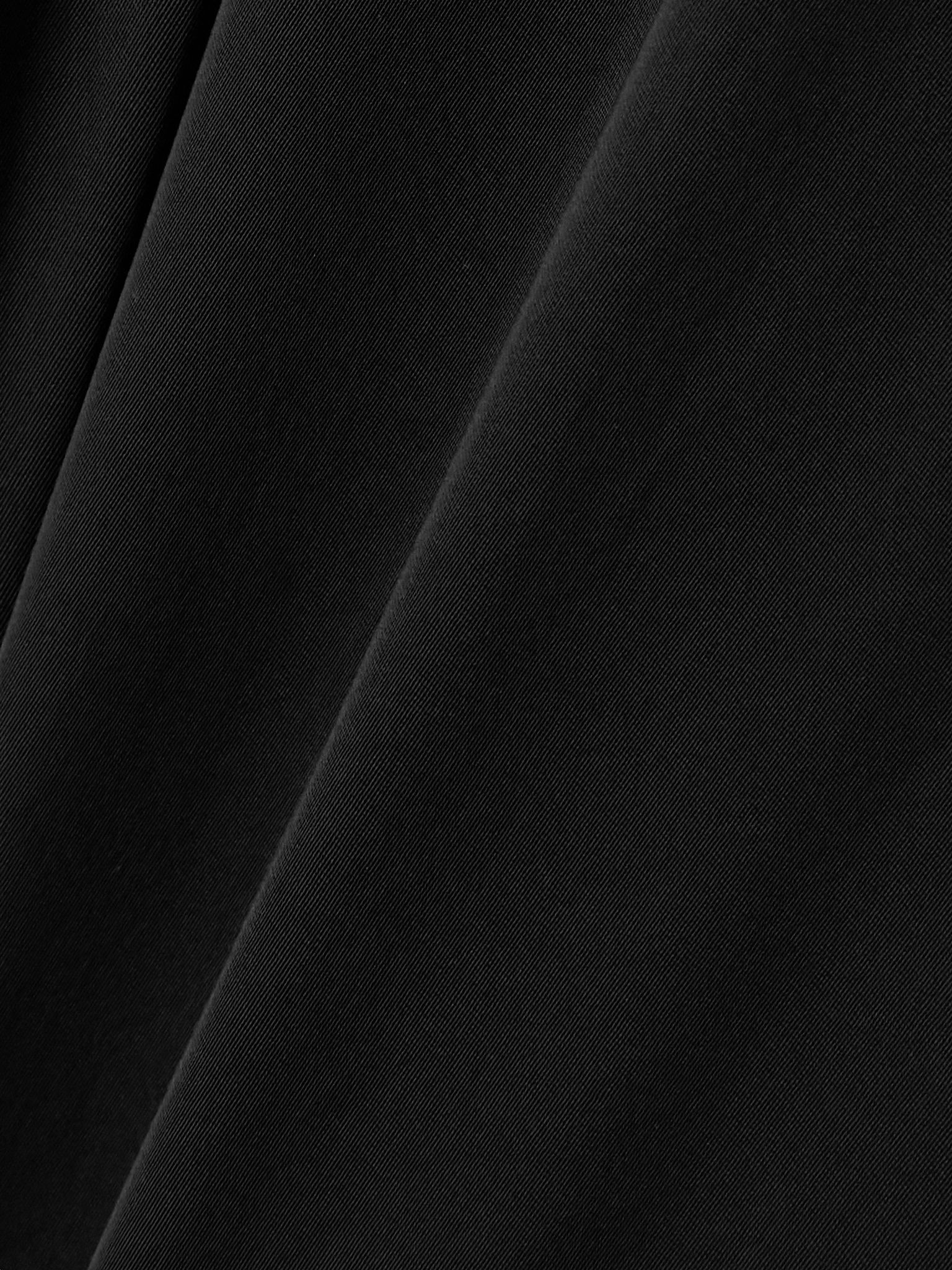 Pussy-bow crinkled-jersey shirt Black - 5