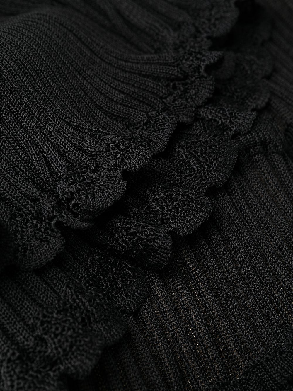 scallop lace-trim rib-knit minidress - 7