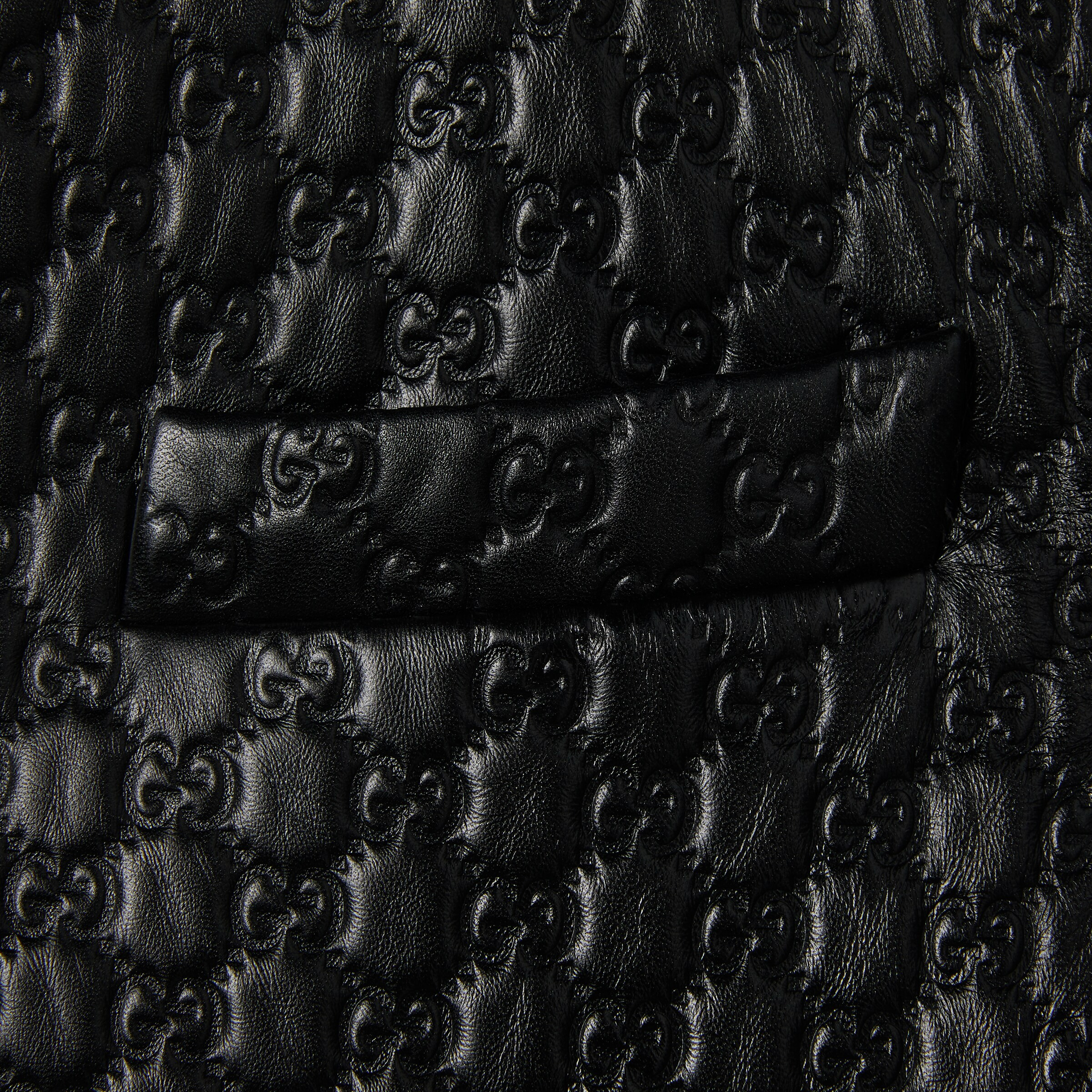 GG embossed leather jacket - 7