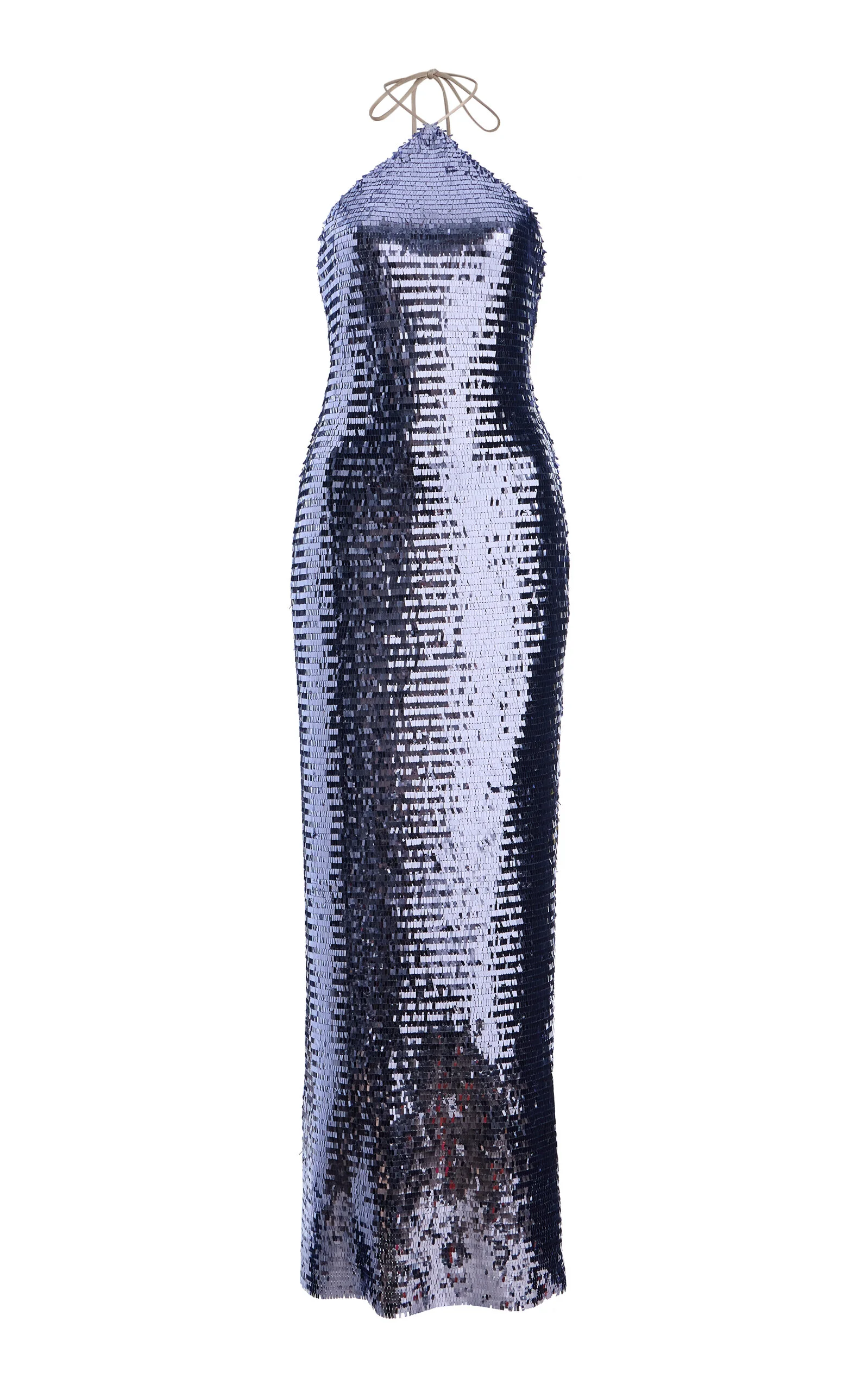 Sequined Maxi Halter Dress purple - 1