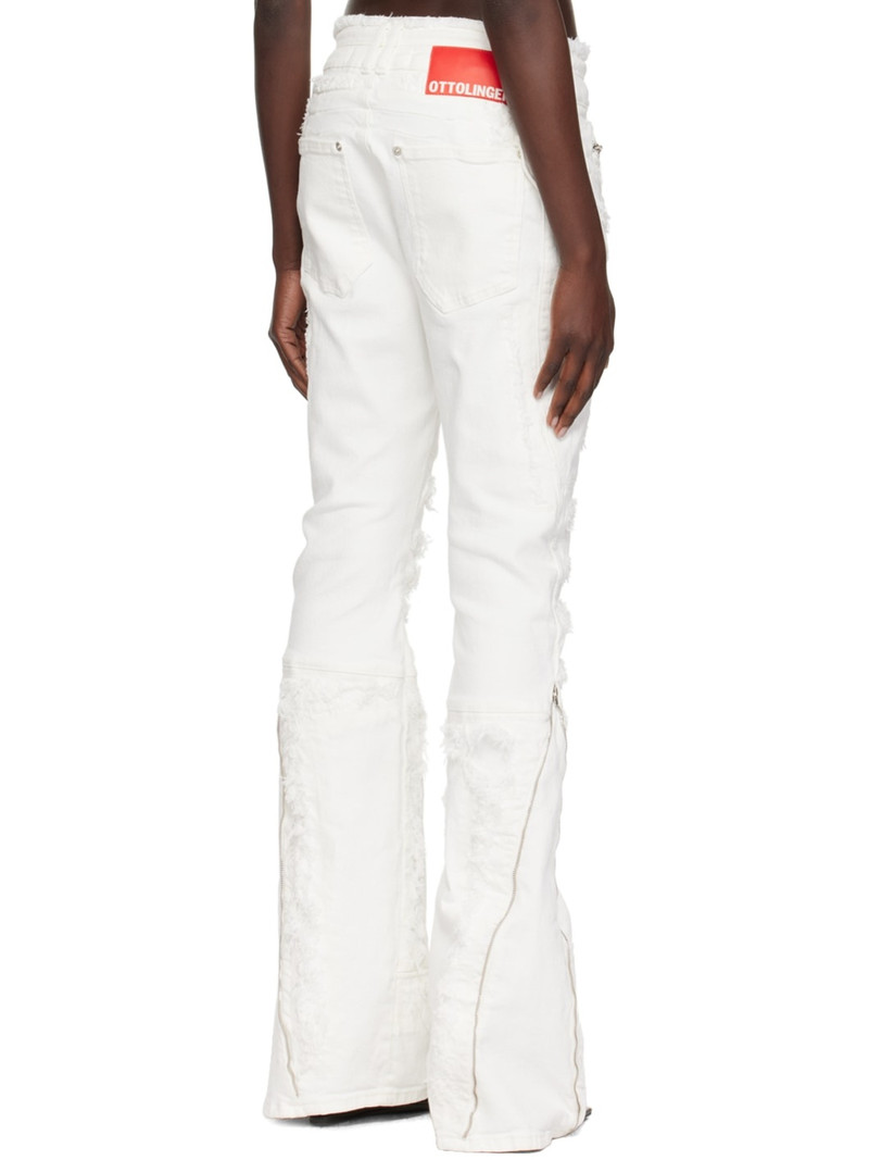 White Frayed Jeans 3