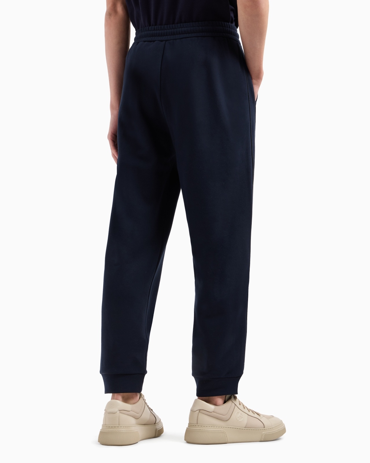 COTTON-JERSEY FLEECE AND CASHMERE JOGGERS - 3