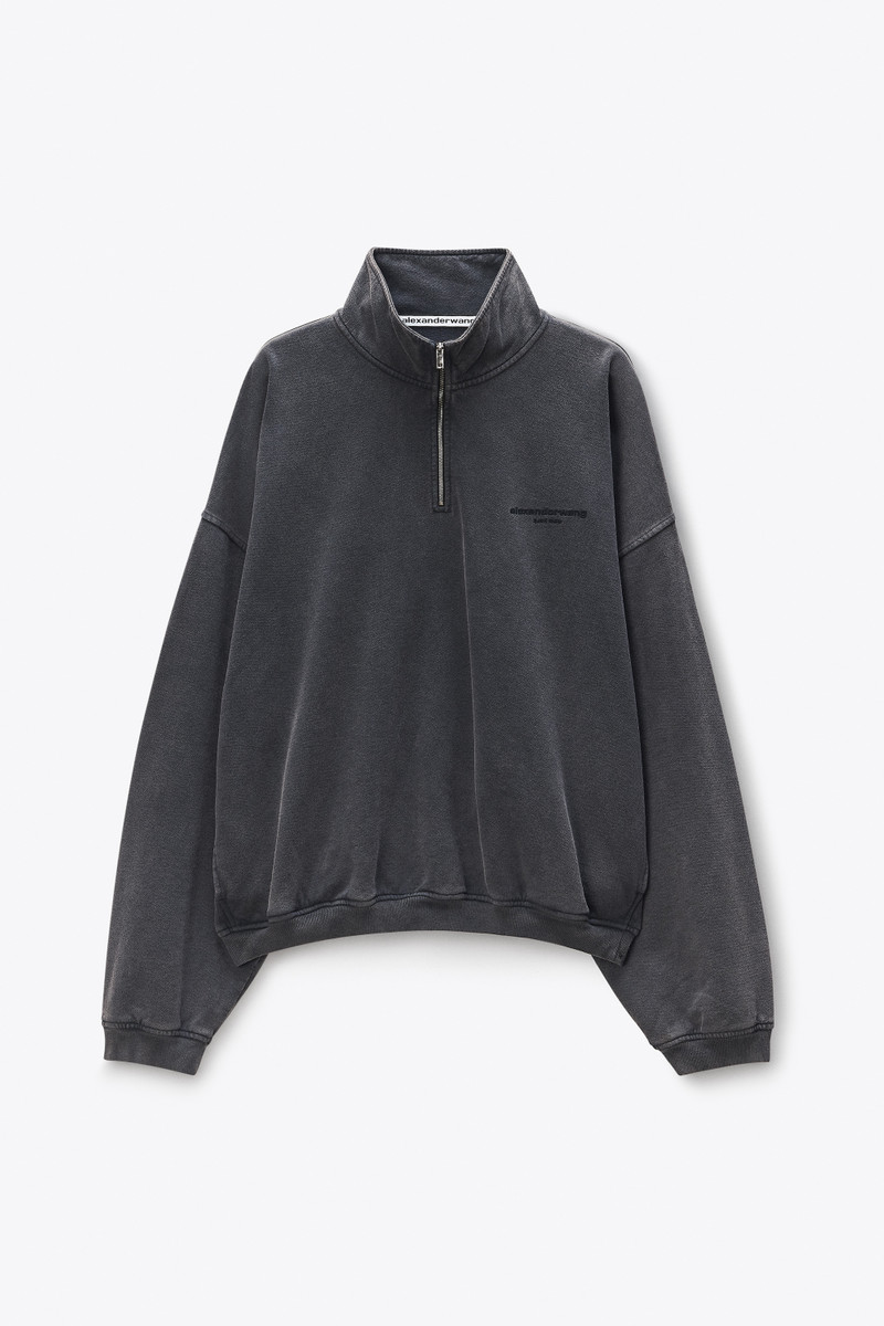 Grey Half-Zip Sweatshirt 1