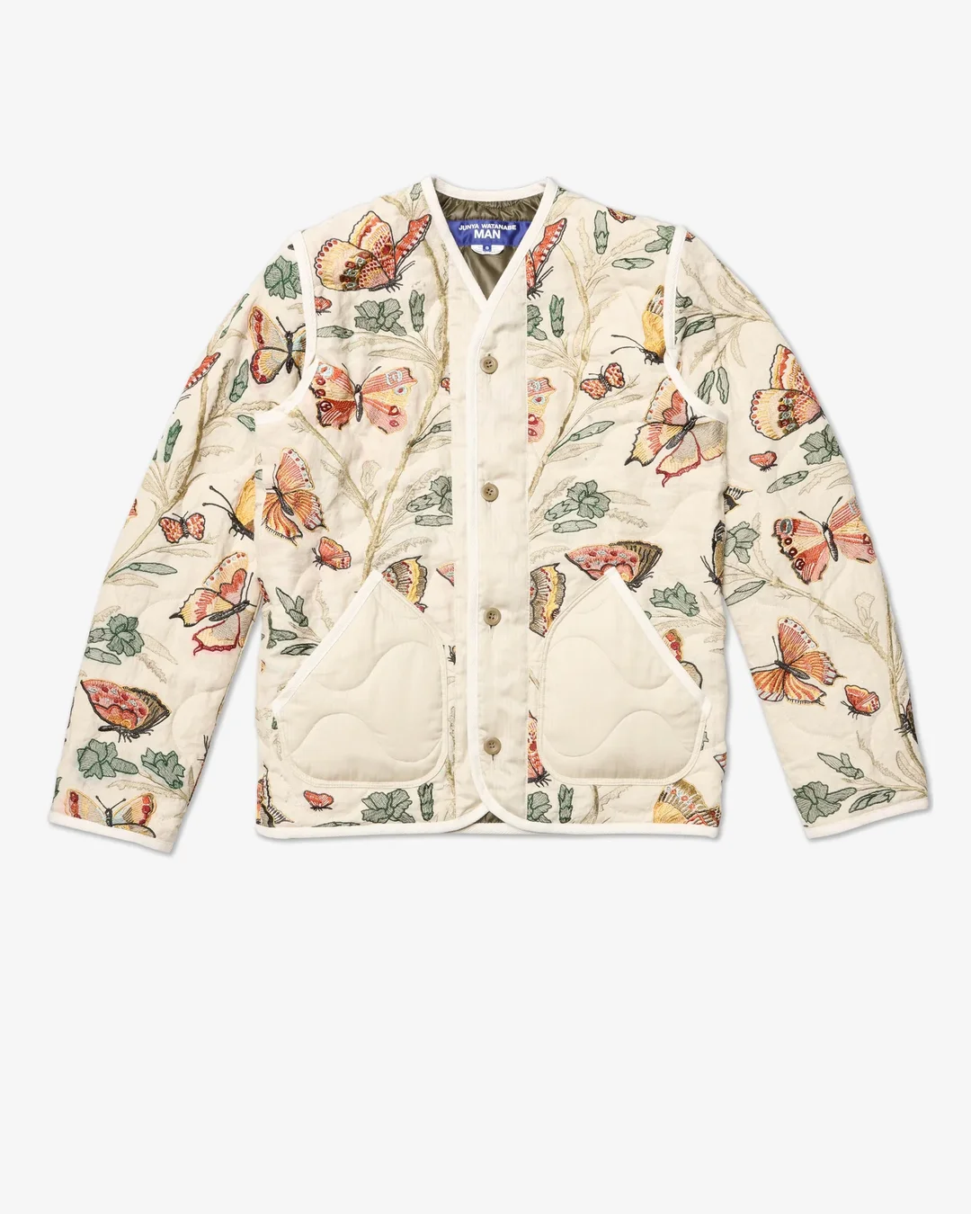 Butterfly Pattern Cotton Linen Jacket - 1