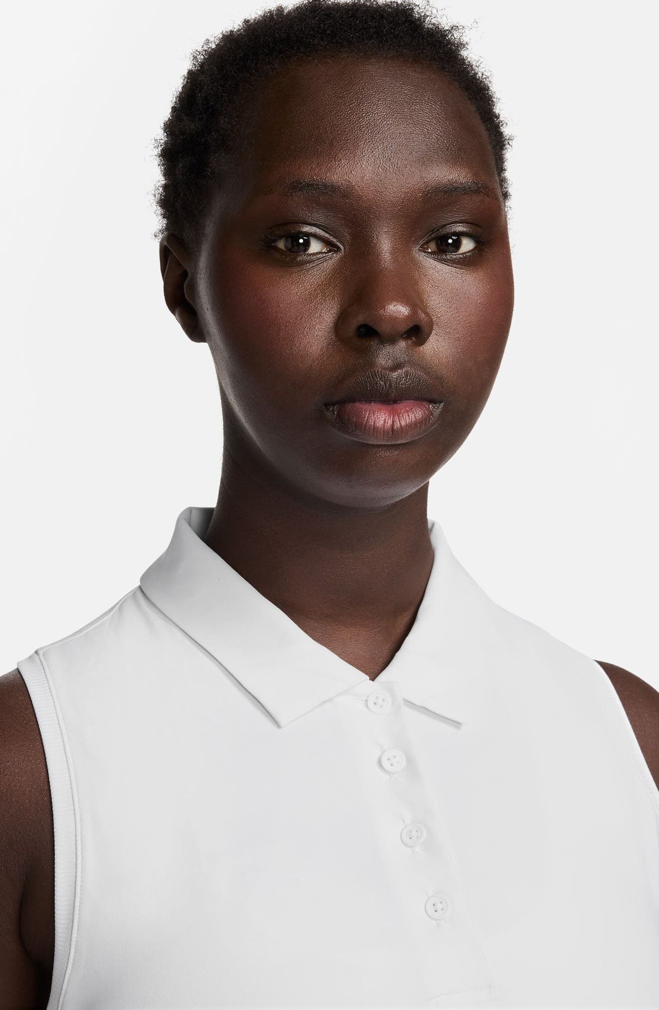 Nike Victory Dri-FIT Sleeveless Polo in 100 White/black at Nordstrom - 3