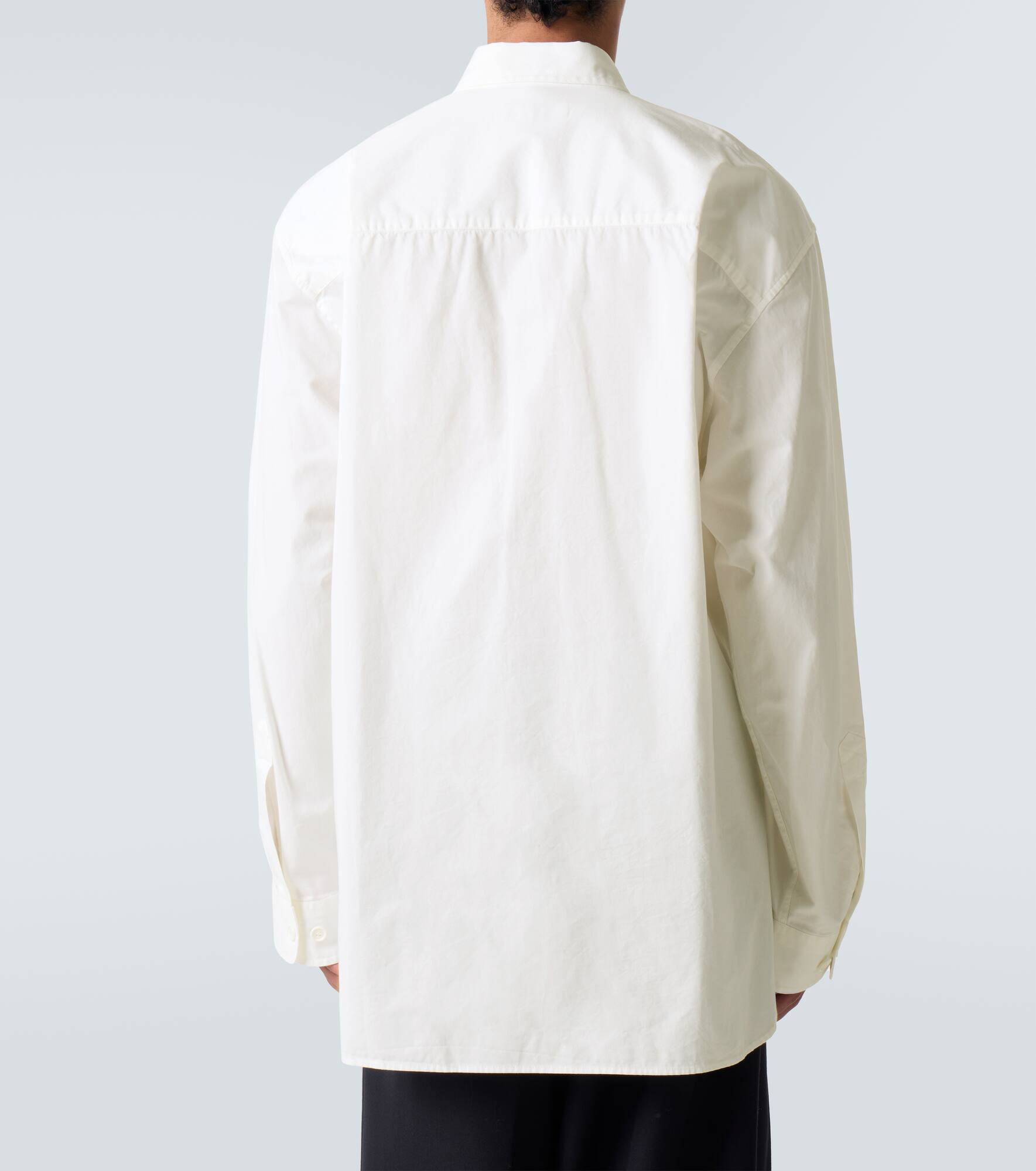 Oversized cotton twill shirt - 4