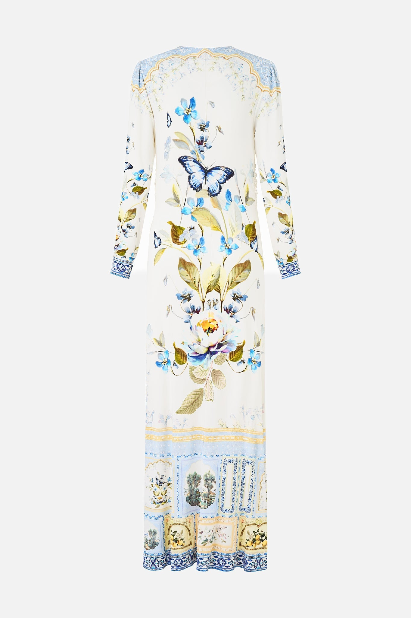 GATHERED JERSEY LONG DRESS - 8