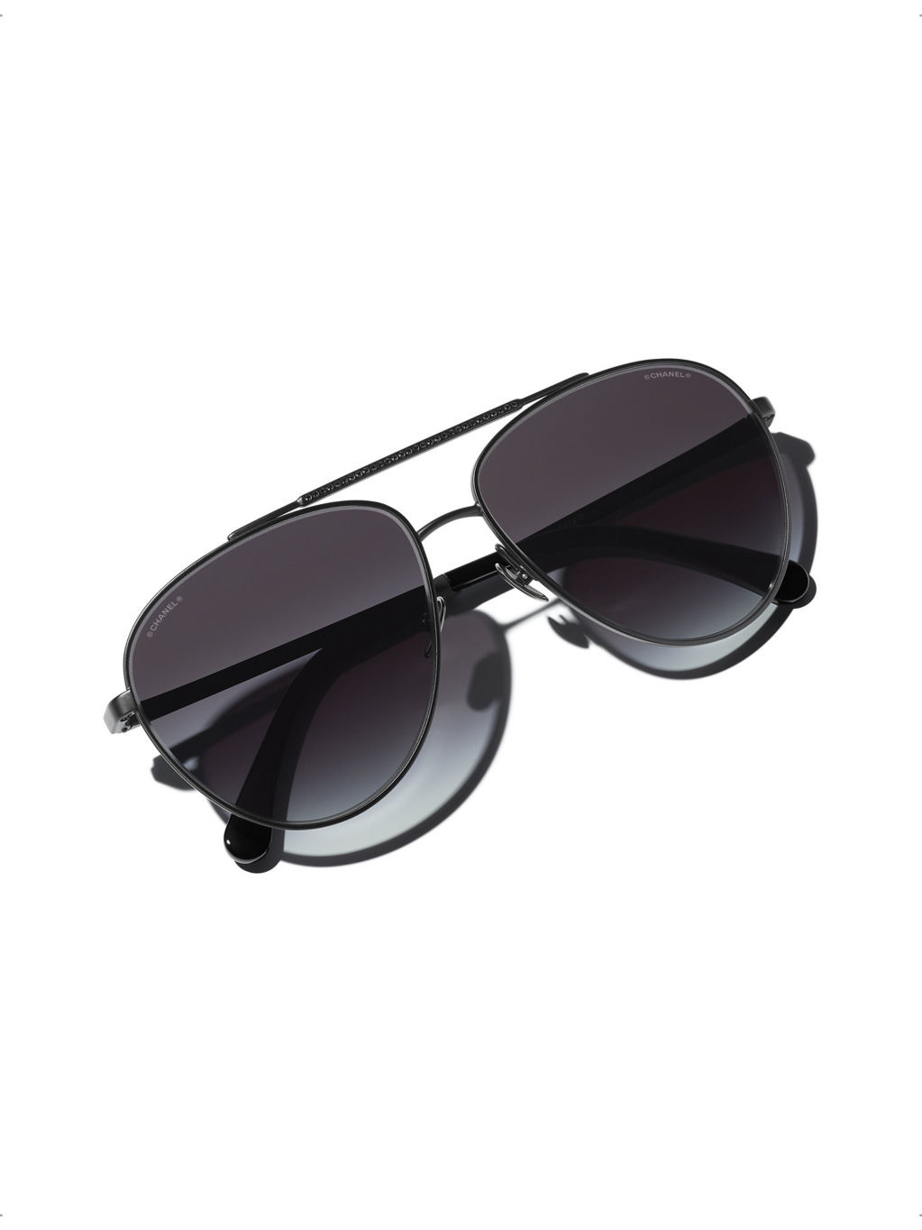 CH4279B crystal-embellished metal pilot sunglasses - 4