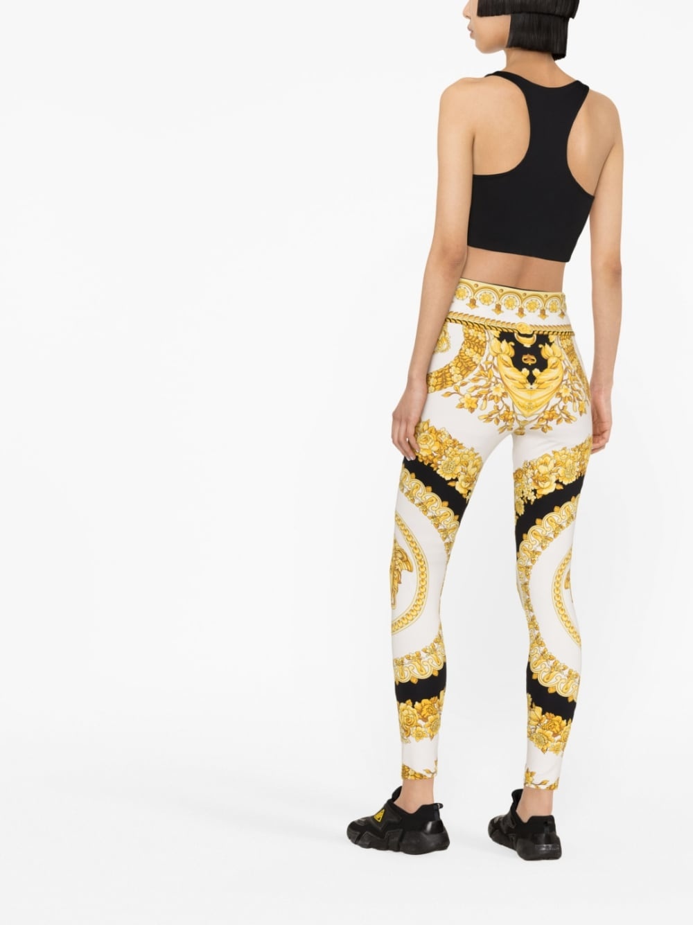 Barocco-print leggings - 3