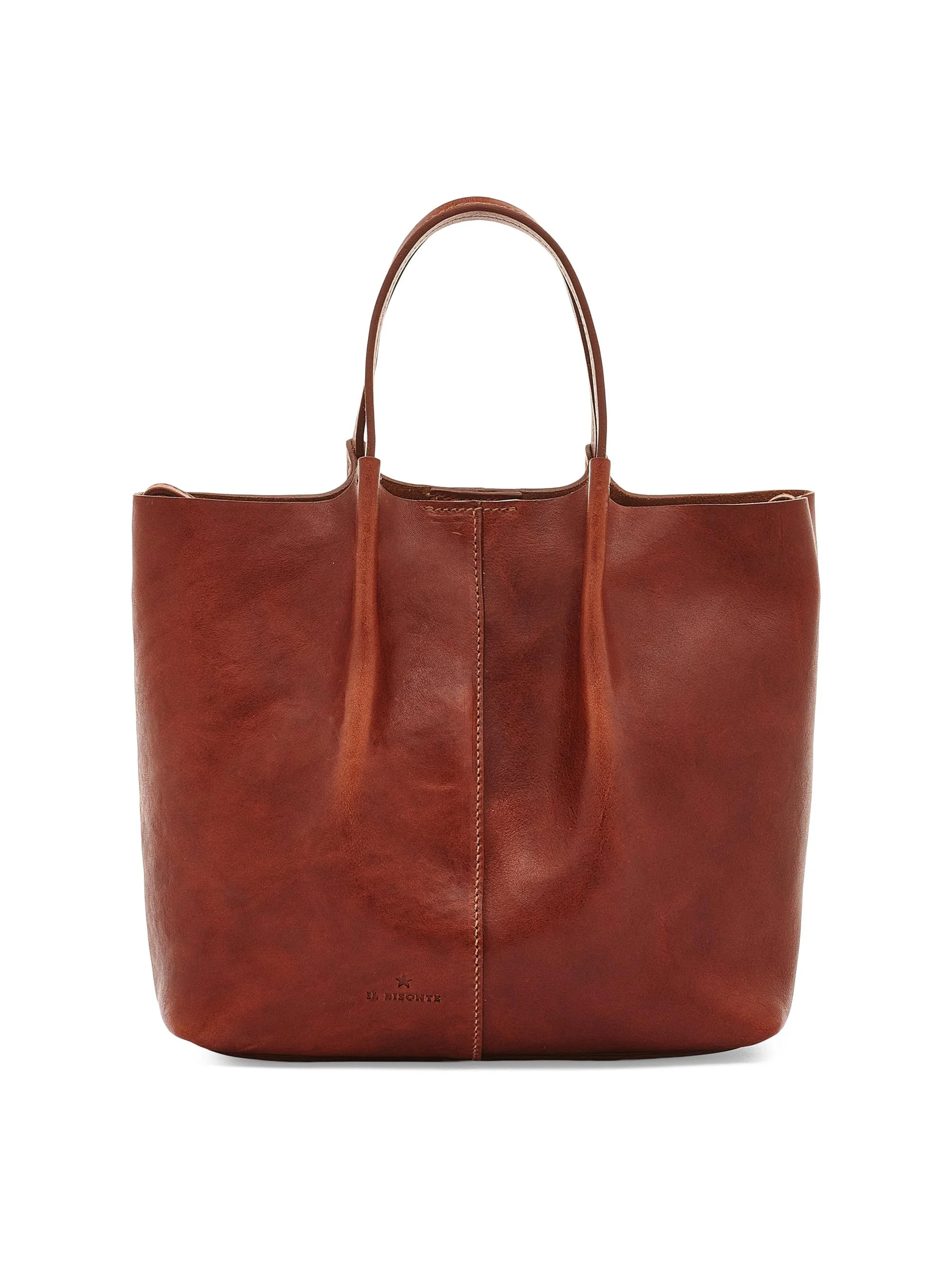 Women's Nina Leather Tote Bag - Seppia - 1