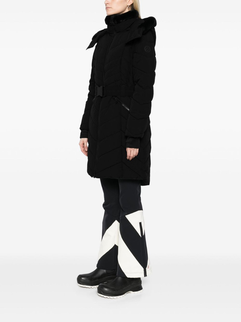 Chevron 3/4 belted scuba coat 3