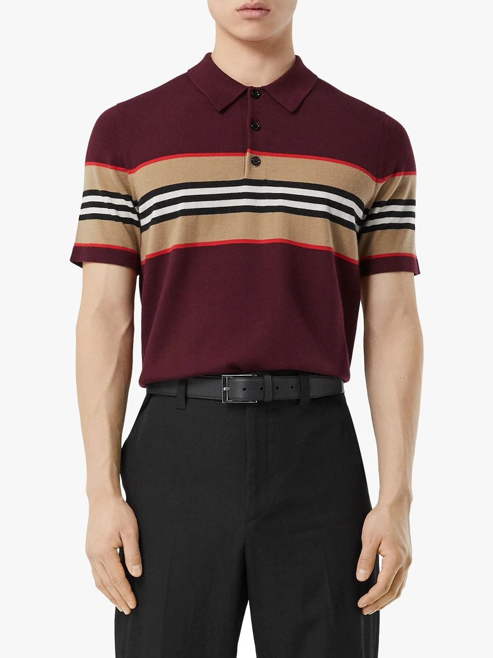 Icon stripe detail polo shirt - 3